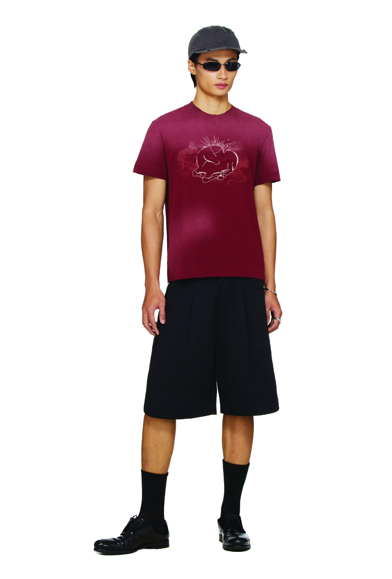 BEUTER® “UNCAGED HEART” DISTRESS CAP - GRAY