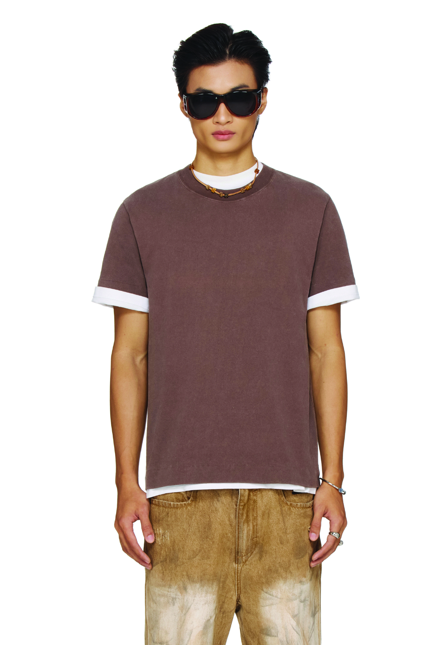 BEUTER® WASHED CLASSIC T-SHIRT - MOCHA