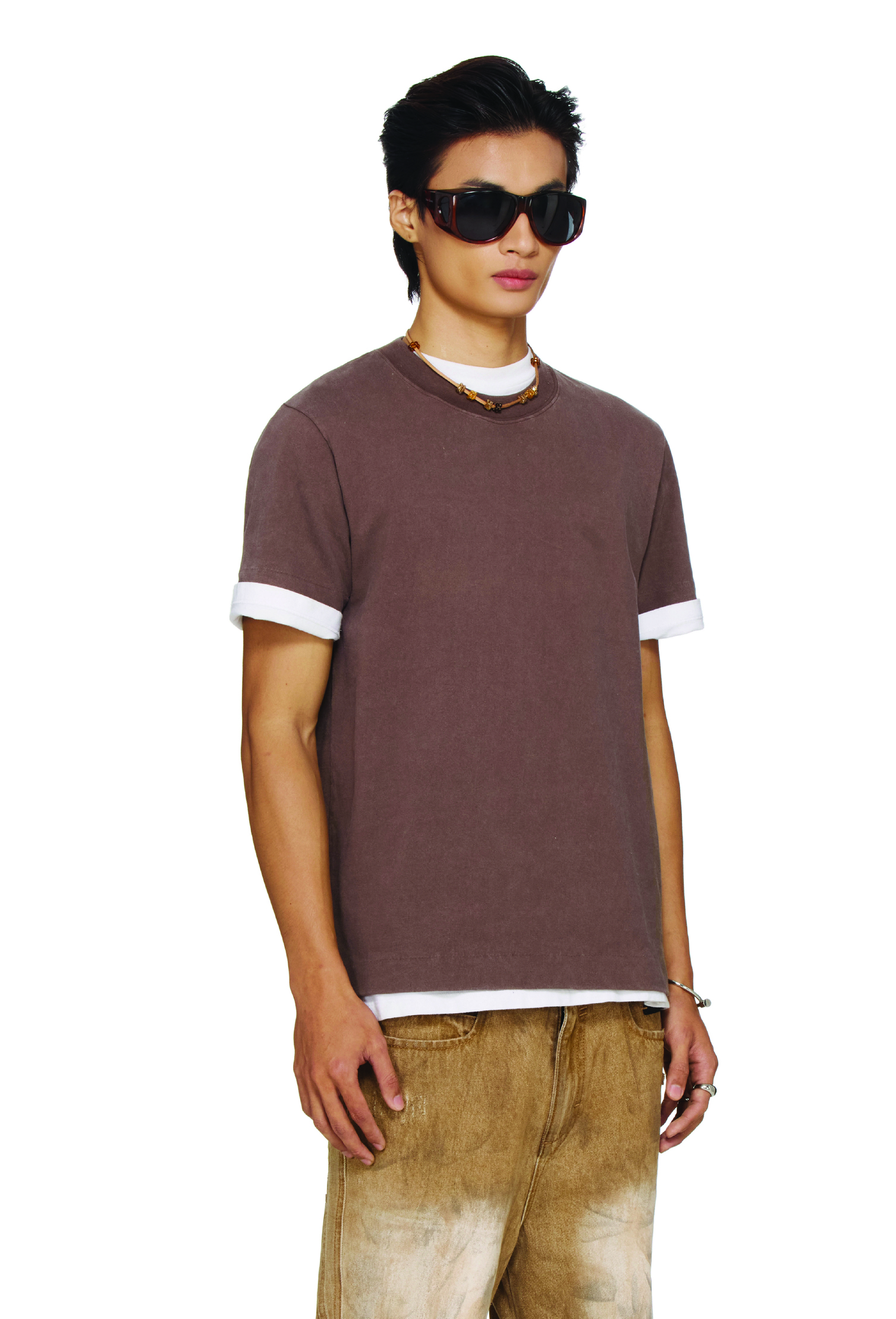 BEUTER® WASHED CLASSIC T-SHIRT - MOCHA