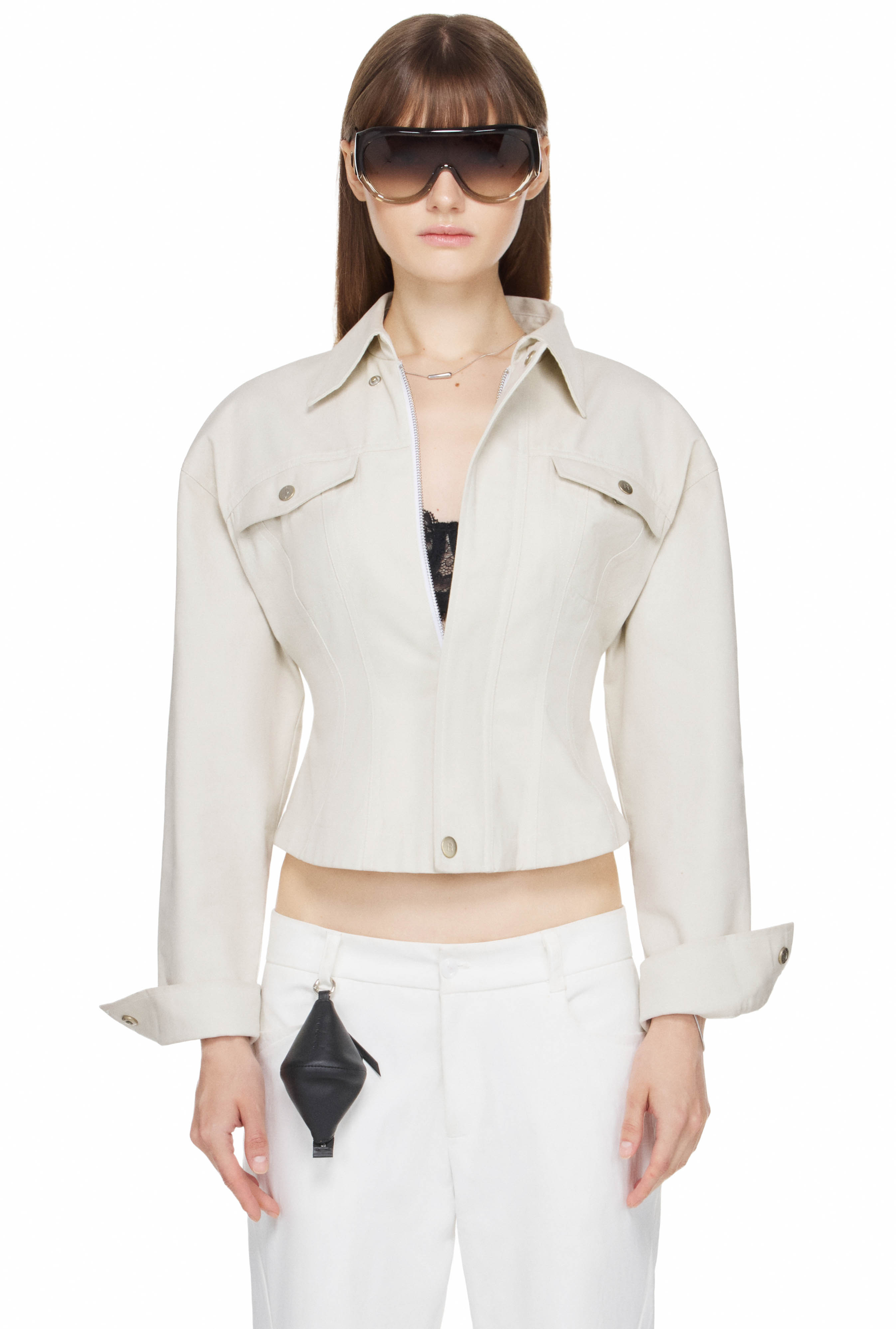 BEUTER® WMNS CORSET-WAIST BATWING JACKET - WHISPER
