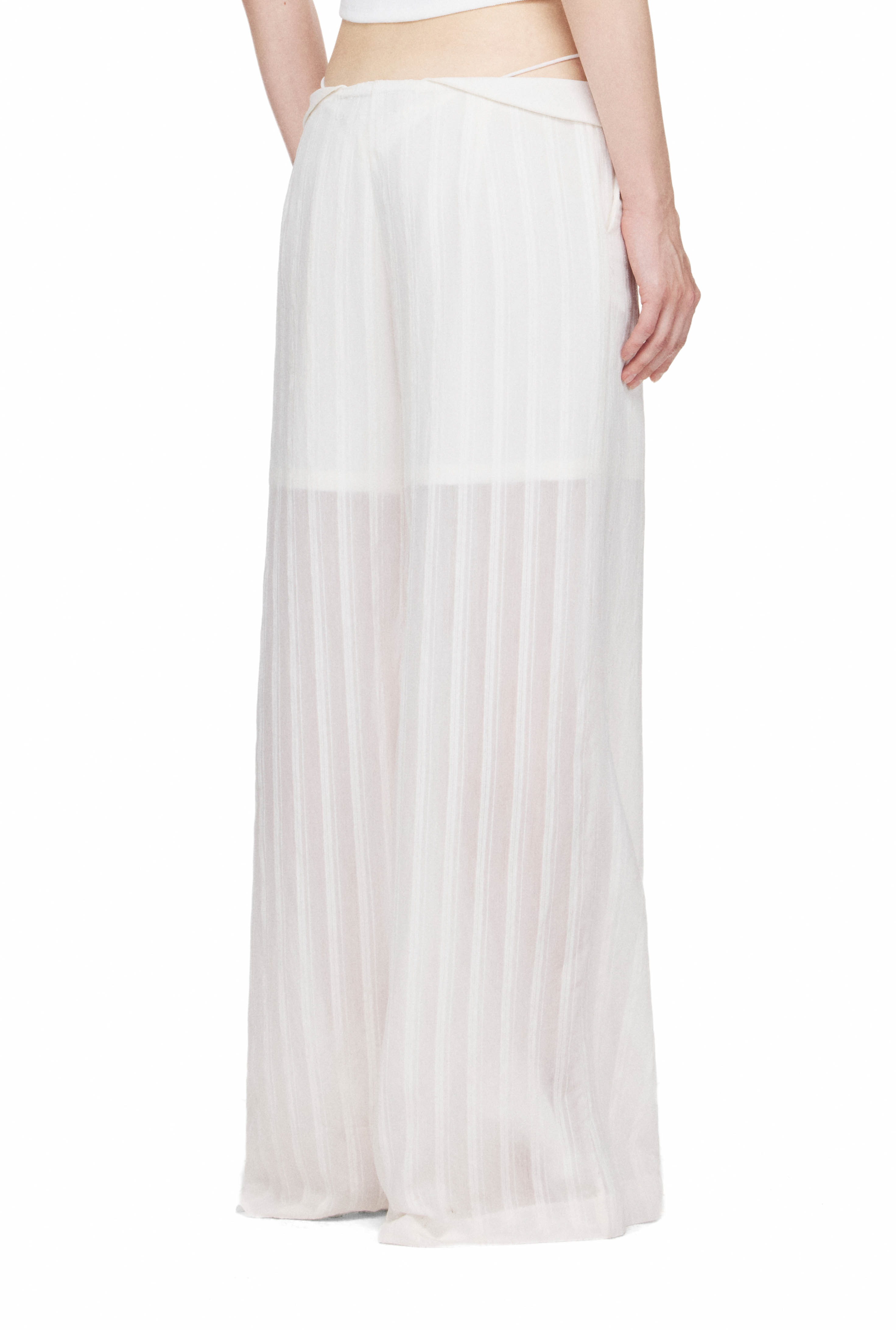 BEUTER® WMNS CURVED-WAIST SHEER PANTS - WHITE