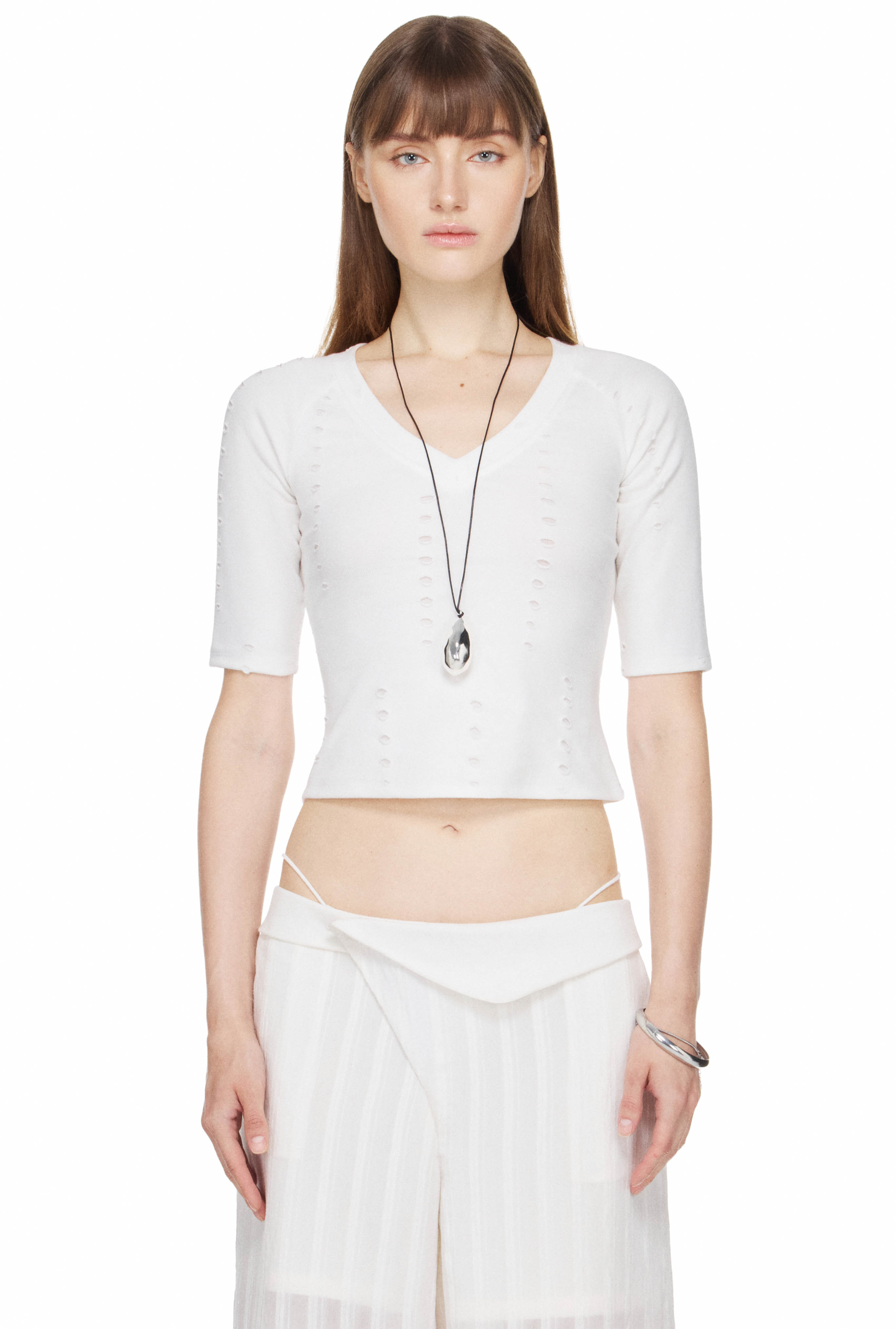 BEUTER® WMNS DISTRESSED RAGLAN - WHITE