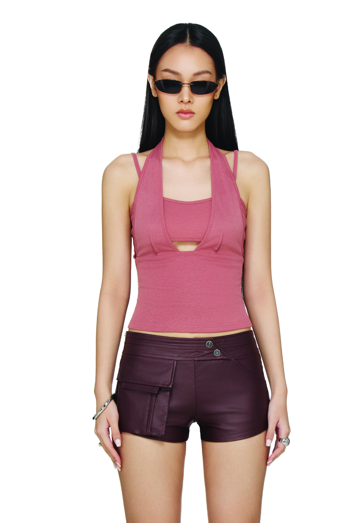 BEUTER® WMNS HALTER TOP - ROSEWOOD