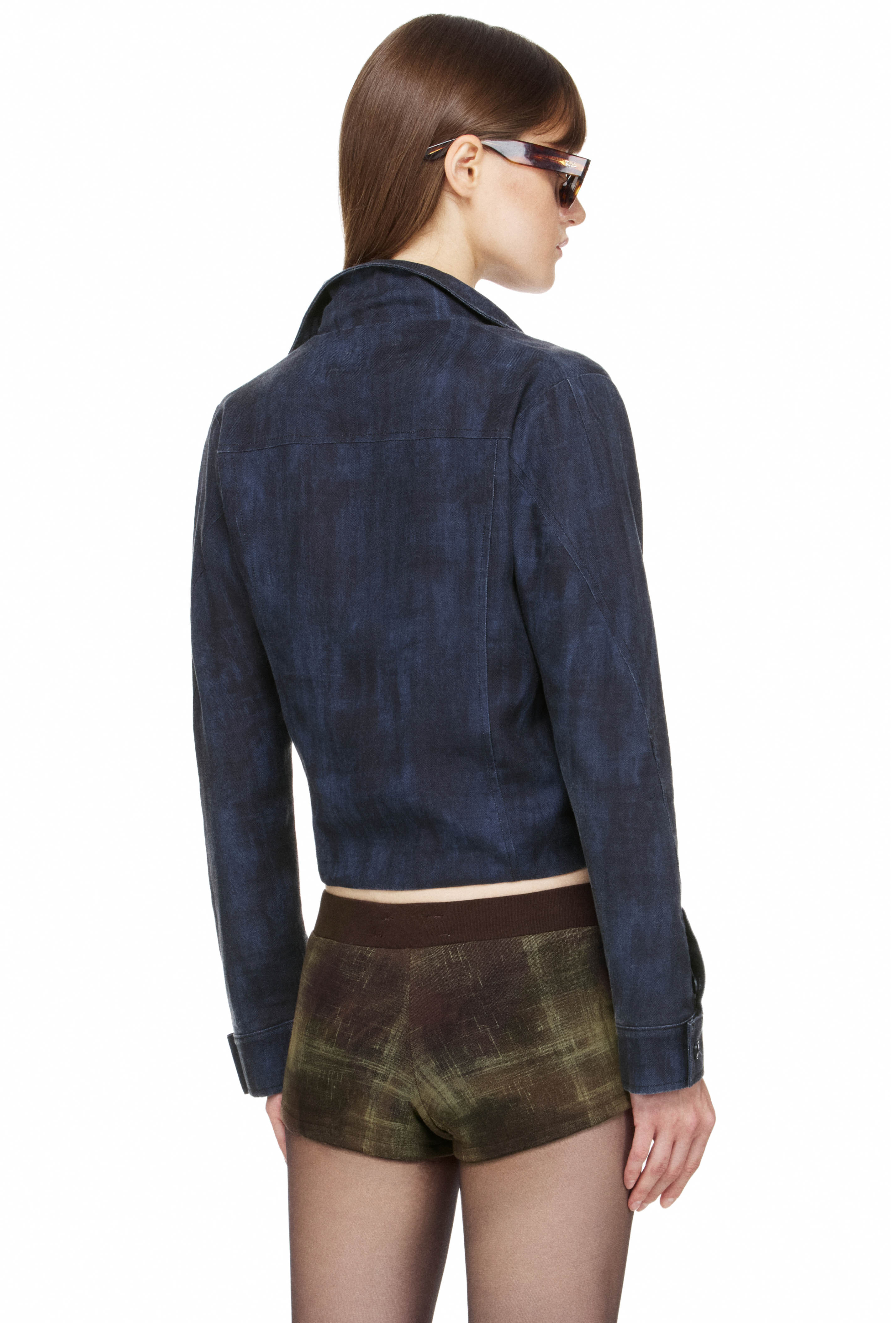 BEUTER® WMNS PANEL CROP JACKET - MOOD INDIGO