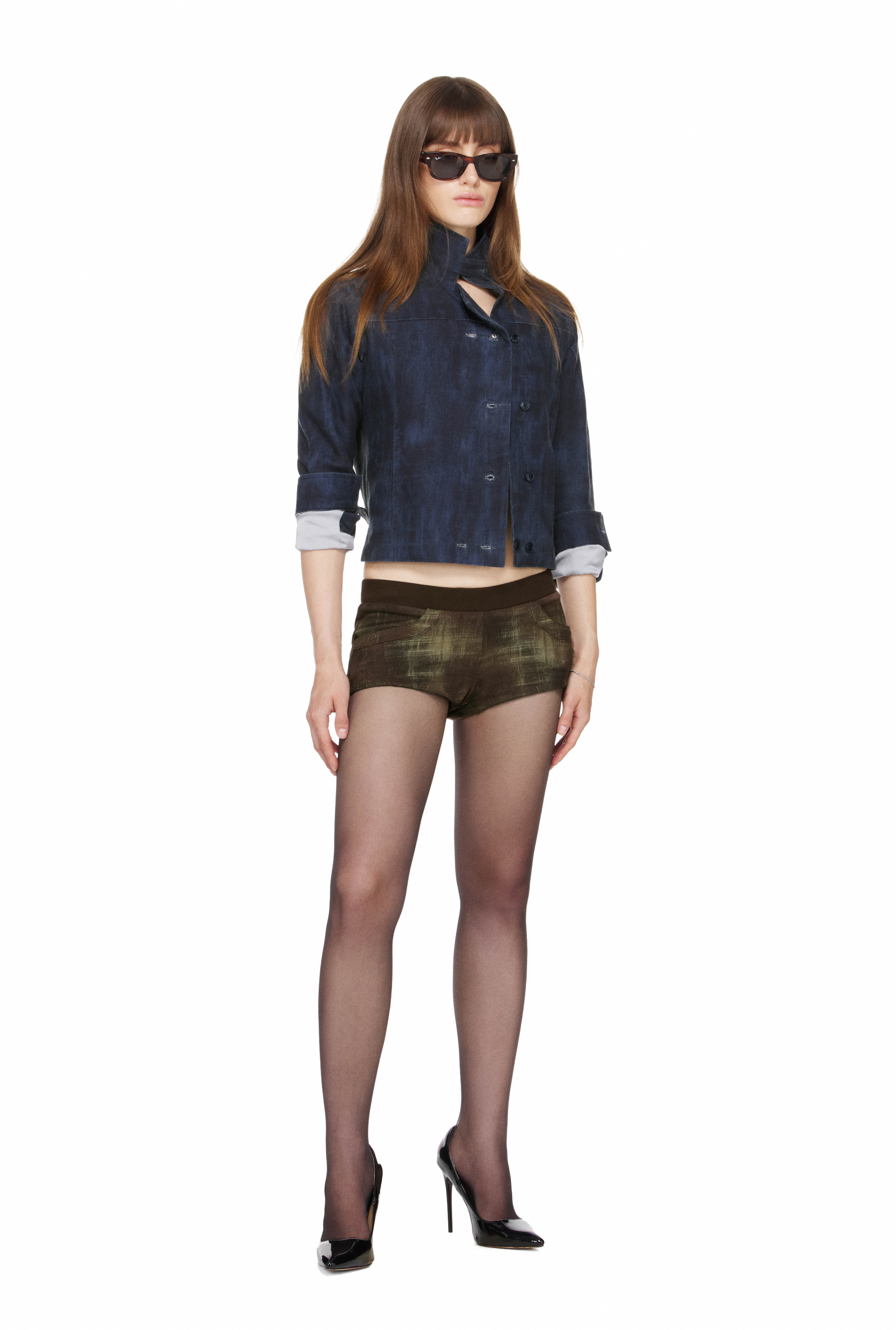 BEUTER® WMNS PANEL CROP JACKET - MOOD INDIGO