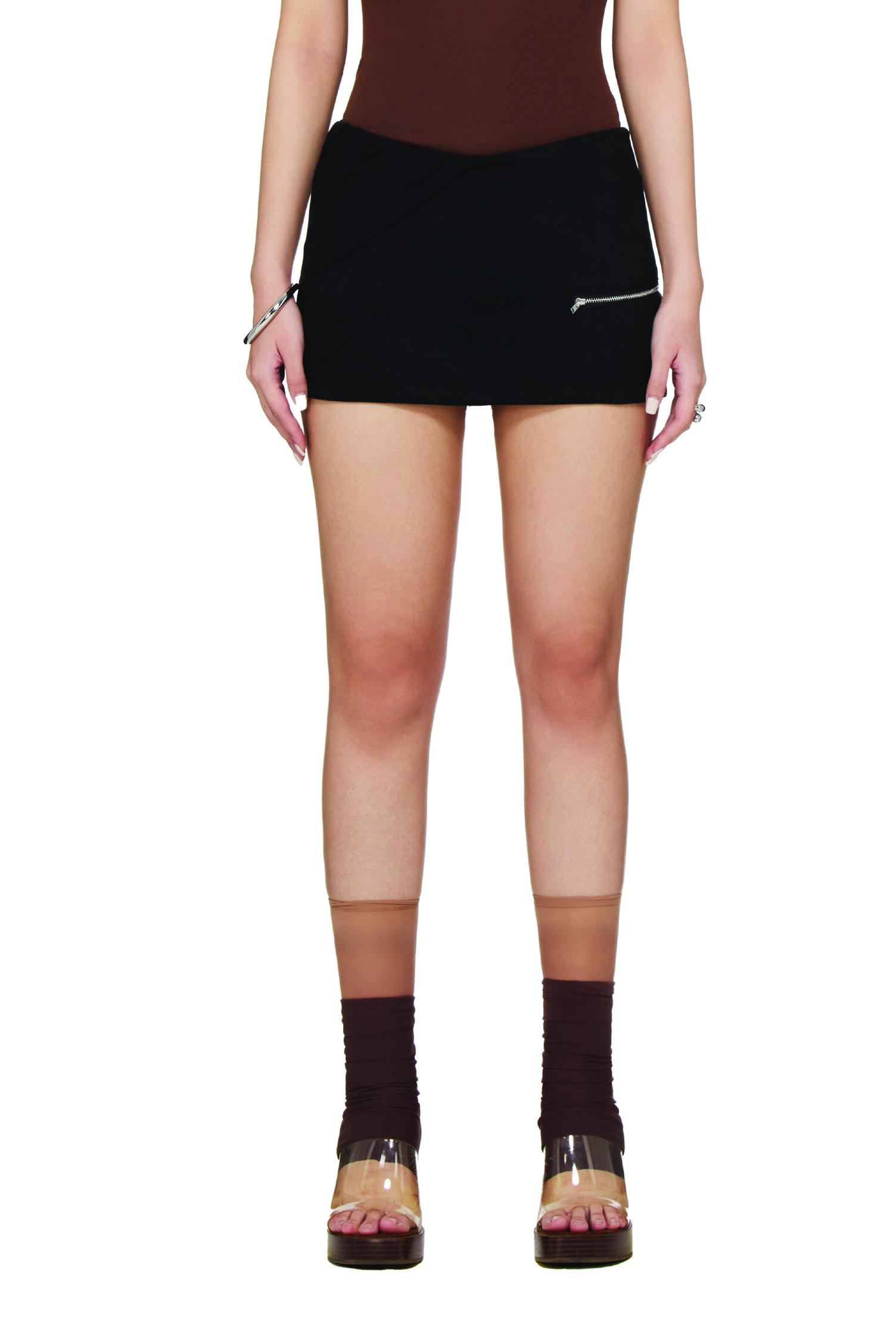 BEUTER® WMNS SUEDE MINI SKIRT - BLACK