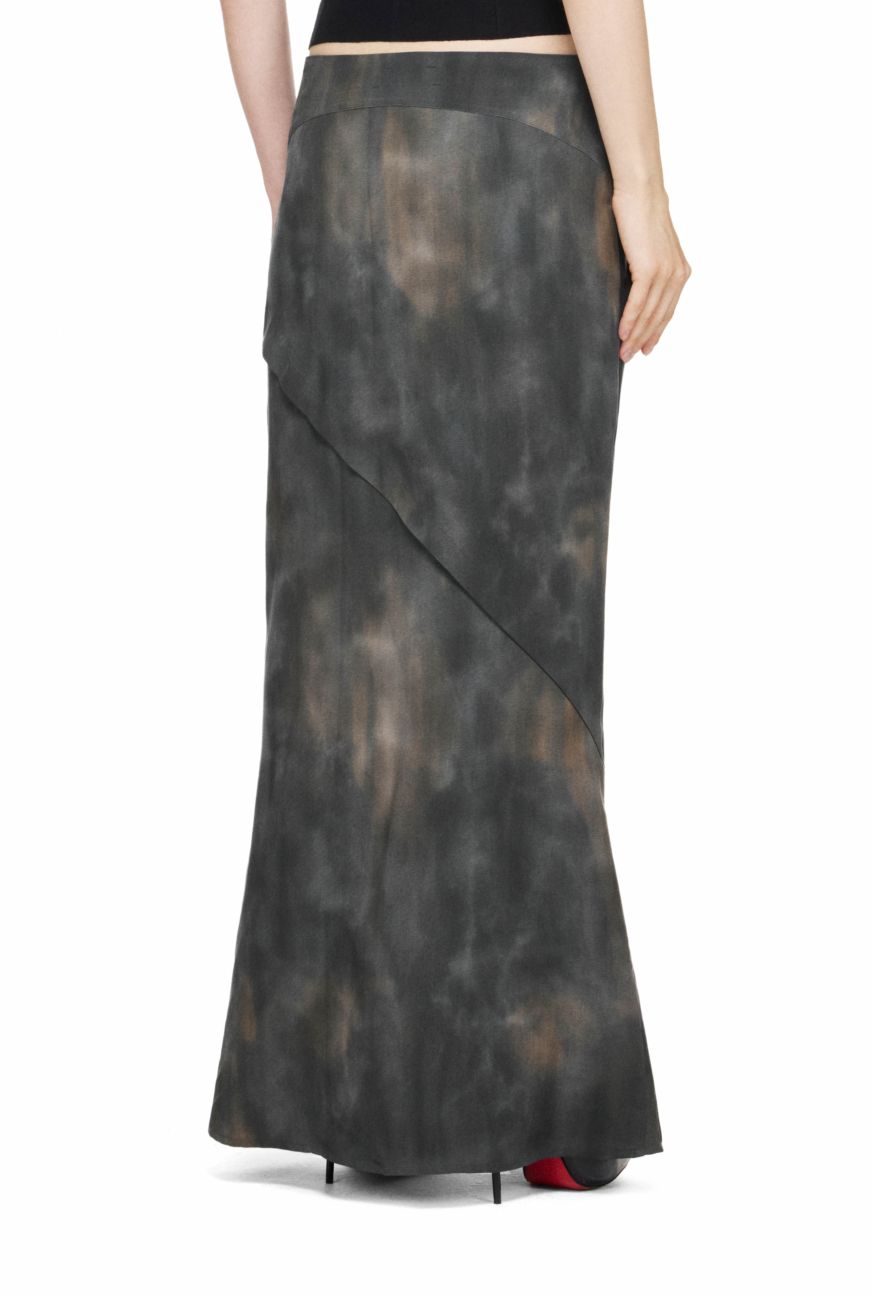 BEUTER® WMNS THIGH-SLIT MAXI SKIRT - BLACK