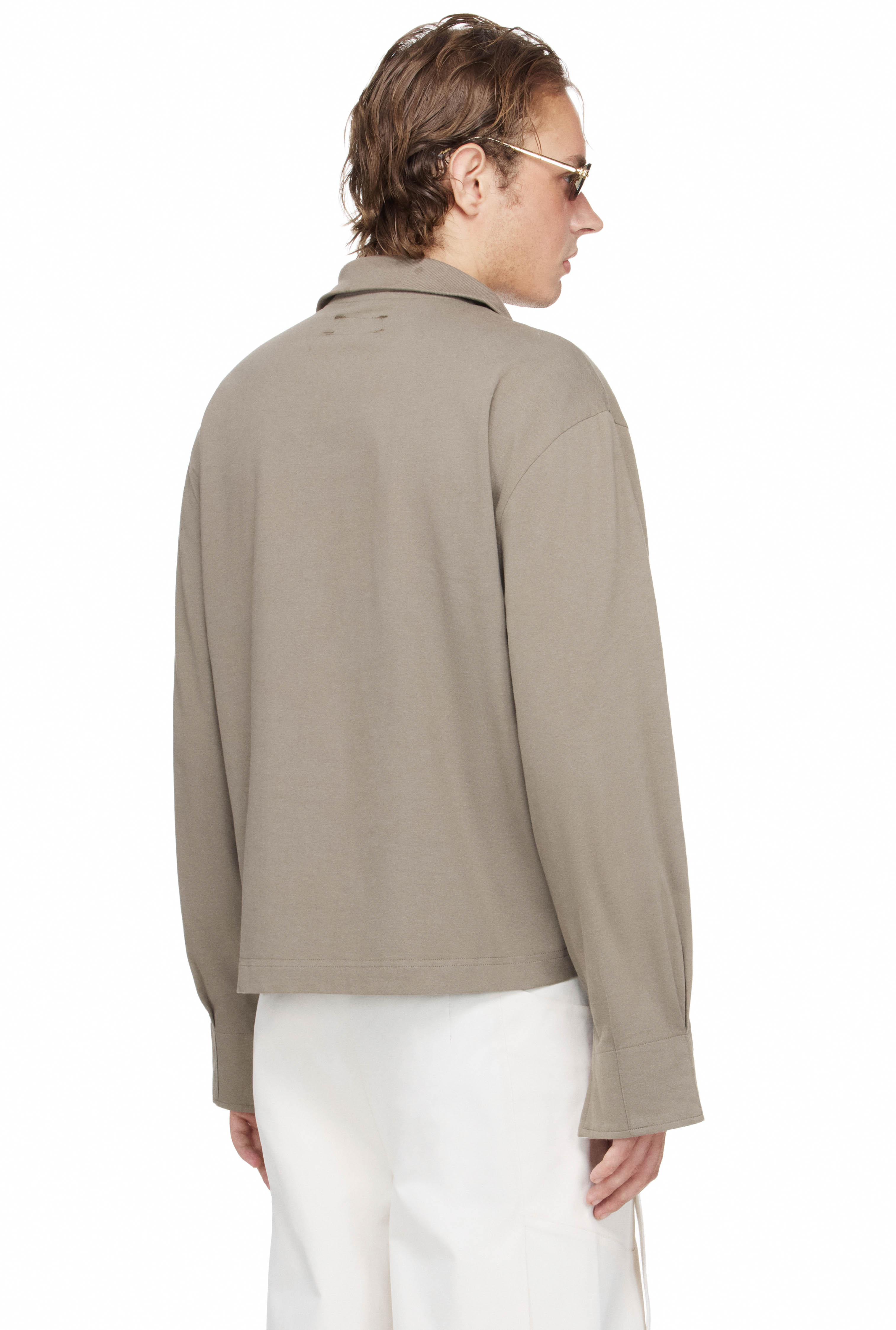 BEUTER® x PALLADIUM ‘Être ivre de joie’ LONG SLEEVE POLO - MOSS GREEN