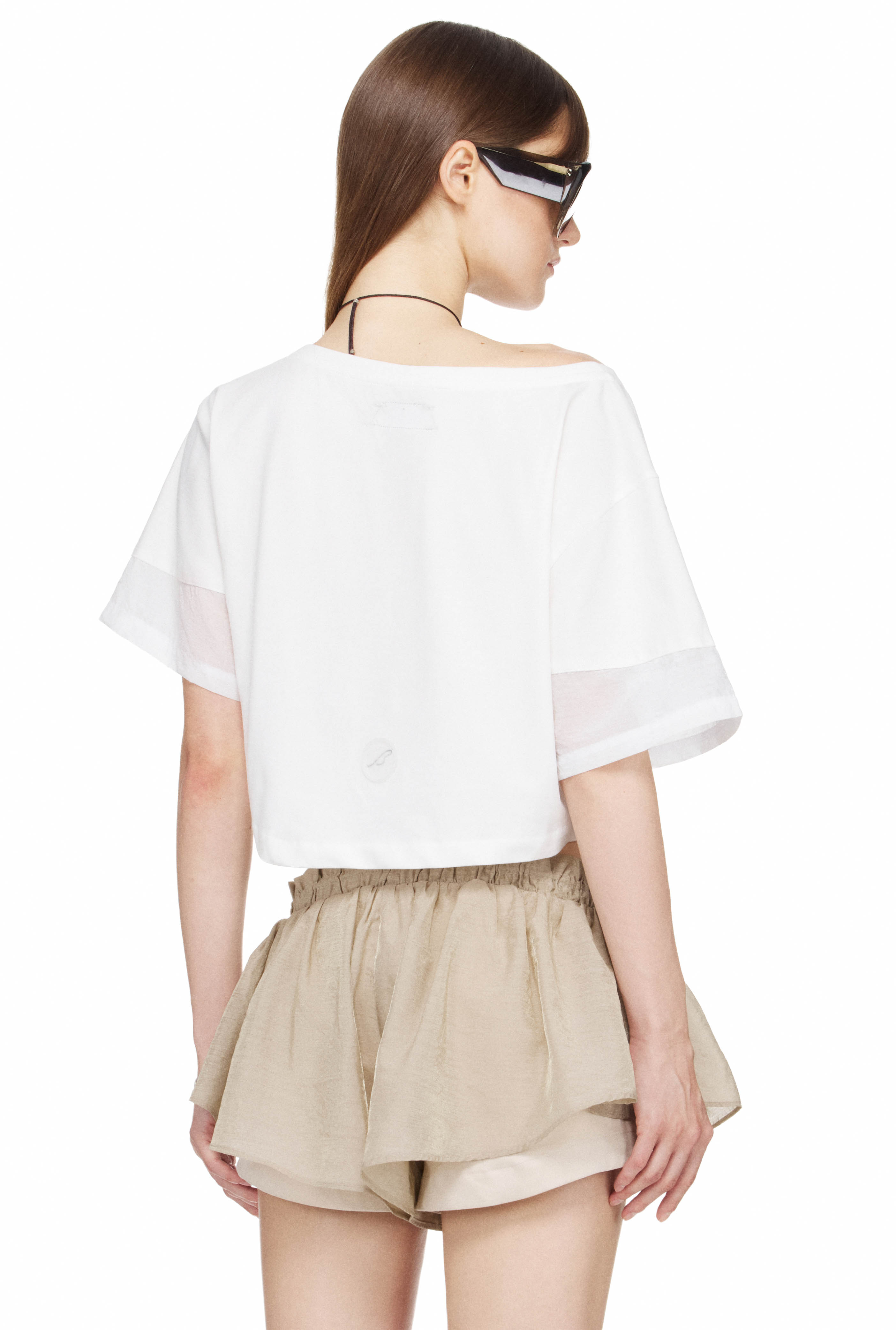BEUTER® x PALLADIUM WMNS ‘JOIE’ CROPPED T-SHIRT - IVORY WHITE