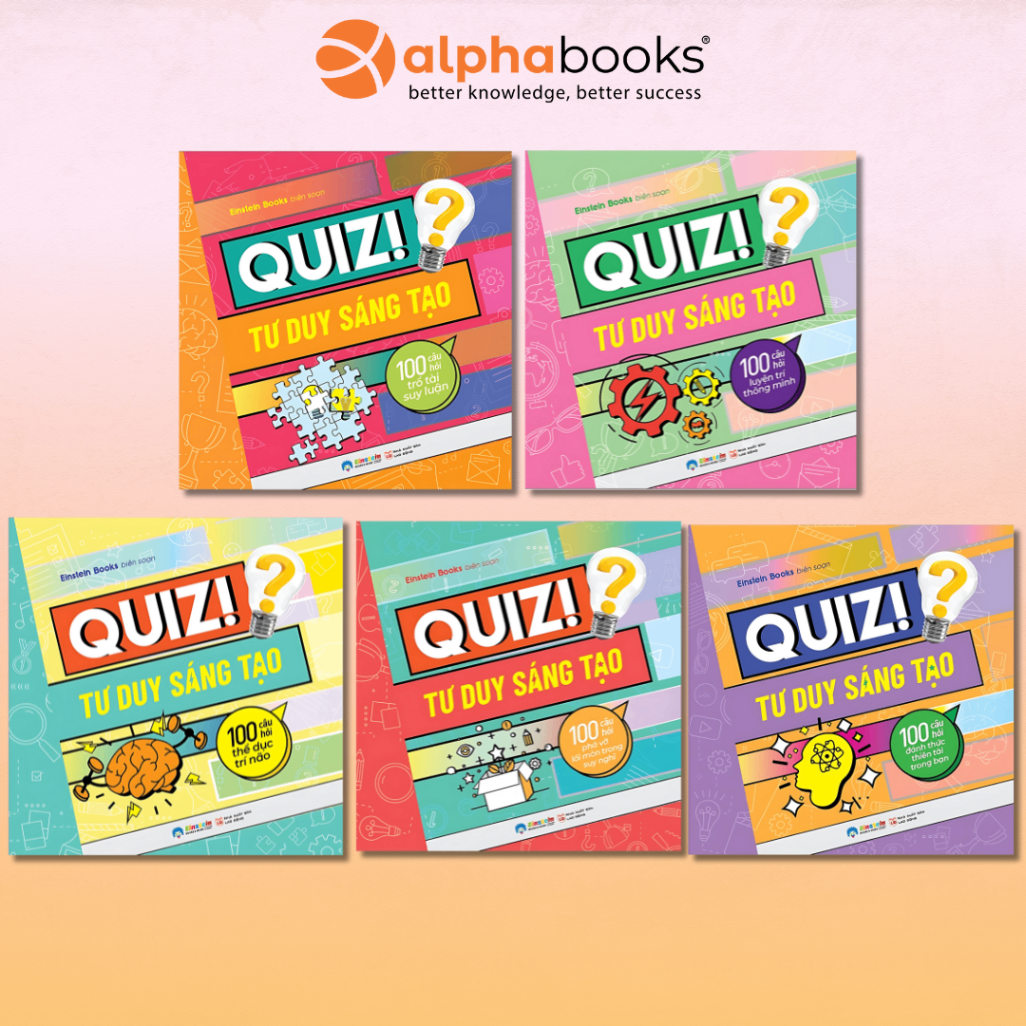 Combo 5 Cuốn: Bộ Quiz! Tư Duy Sáng Tạo 100 Câu Hỏi - EBM