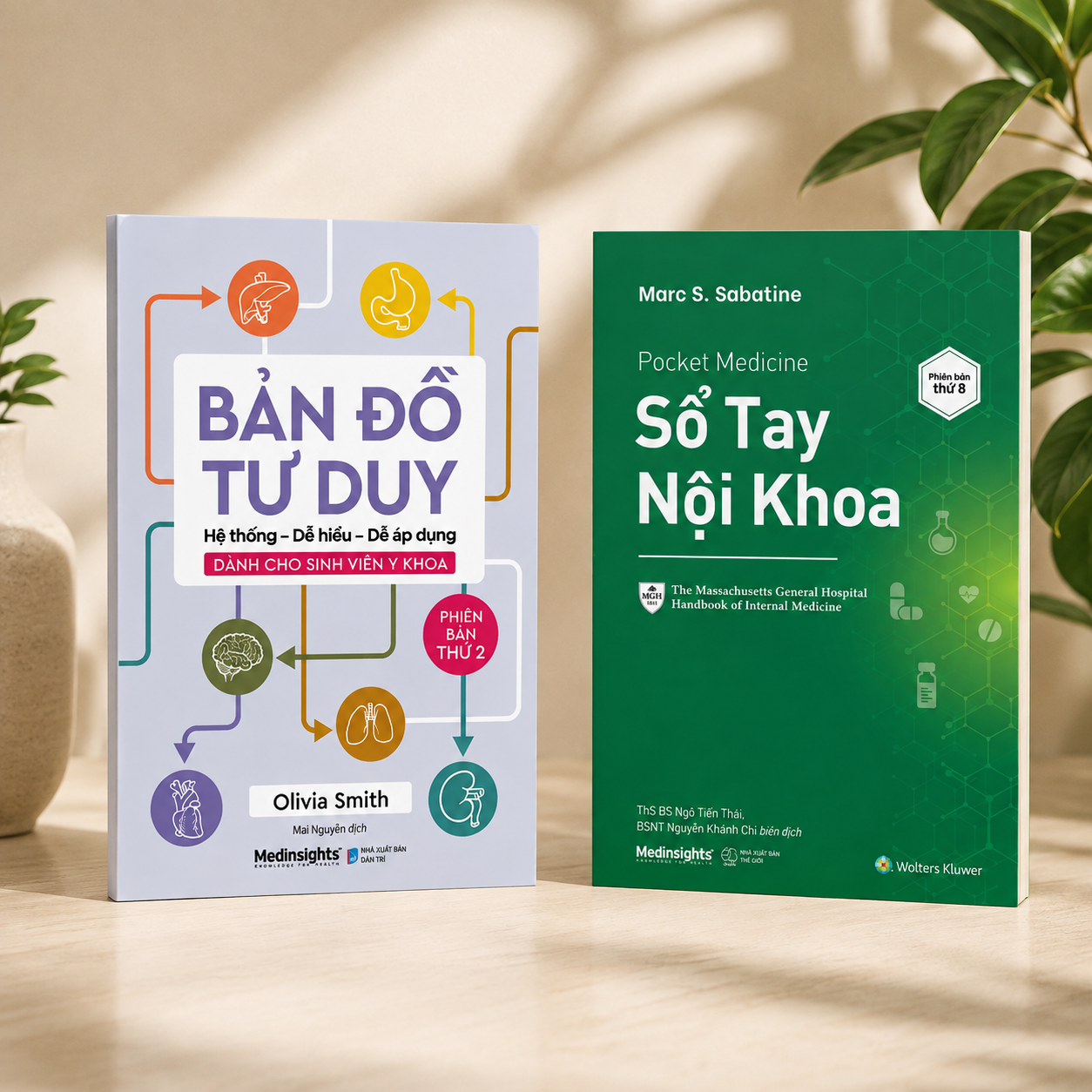 Combo Bản Đồ Tư Duy Dành Cho Sinh Viên Y Khoa (Phiên Bản 2) + Pocket Medicine - Sổ Tay Nội Khoa (Phiên Bản 8) - Medinsights