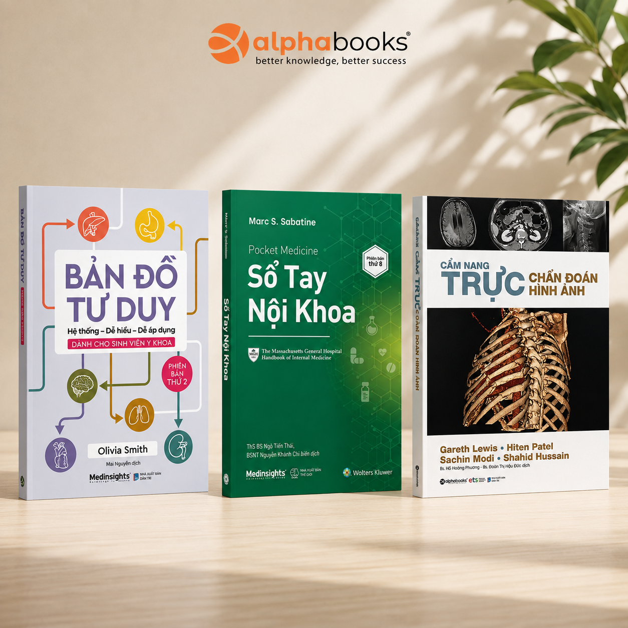 Combo Bản Đồ Tư Duy Y Khoa + Pocket Medicine Sổ Tay Nội Khoa + Cẩm Nang Trực Chẩn Đoán Hình Ảnh - Medinsights