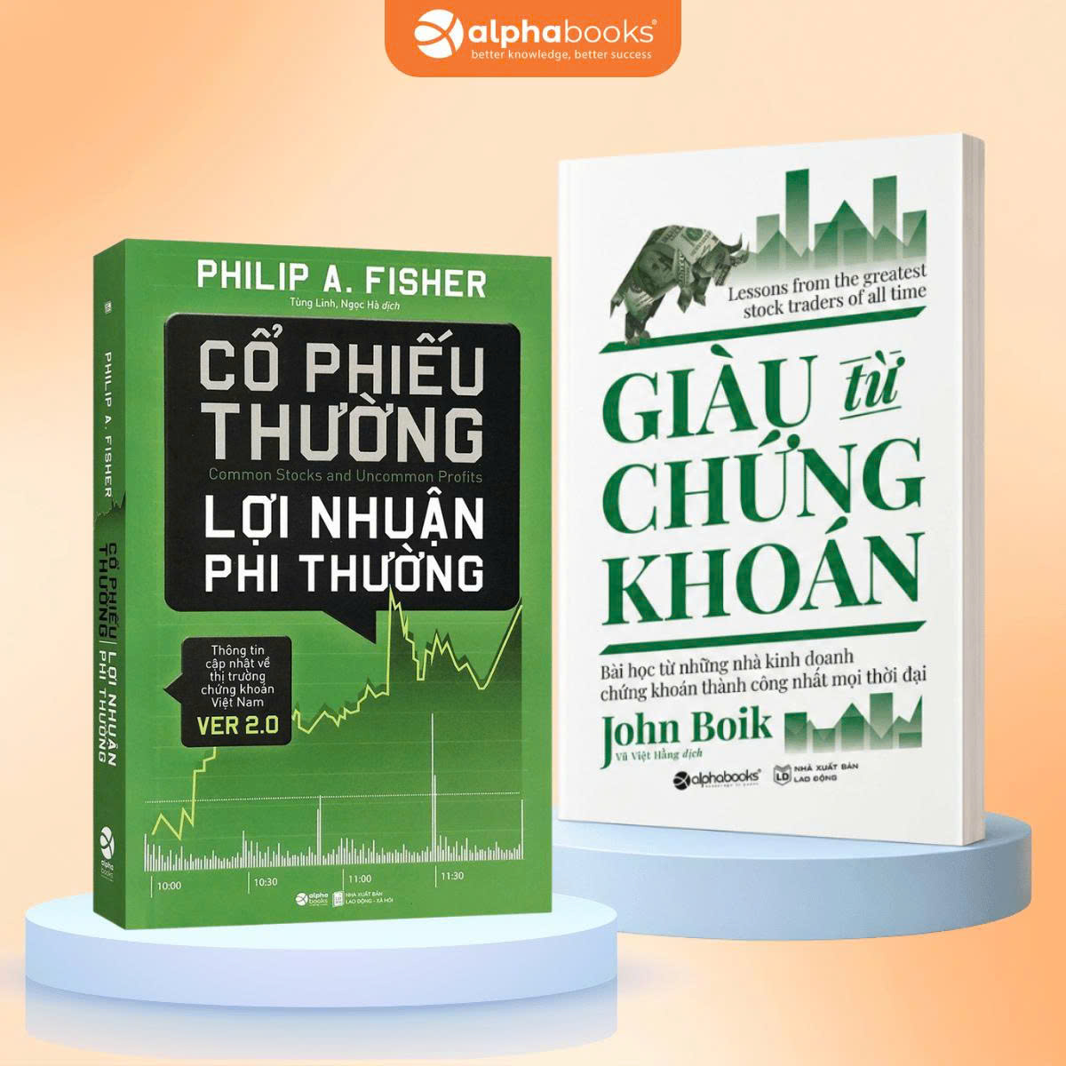 Combo 2 cuốn: Cổ Phiếu Thường Lợi Nhuận Phi Thường + Giàu Từ Chứng Khoán