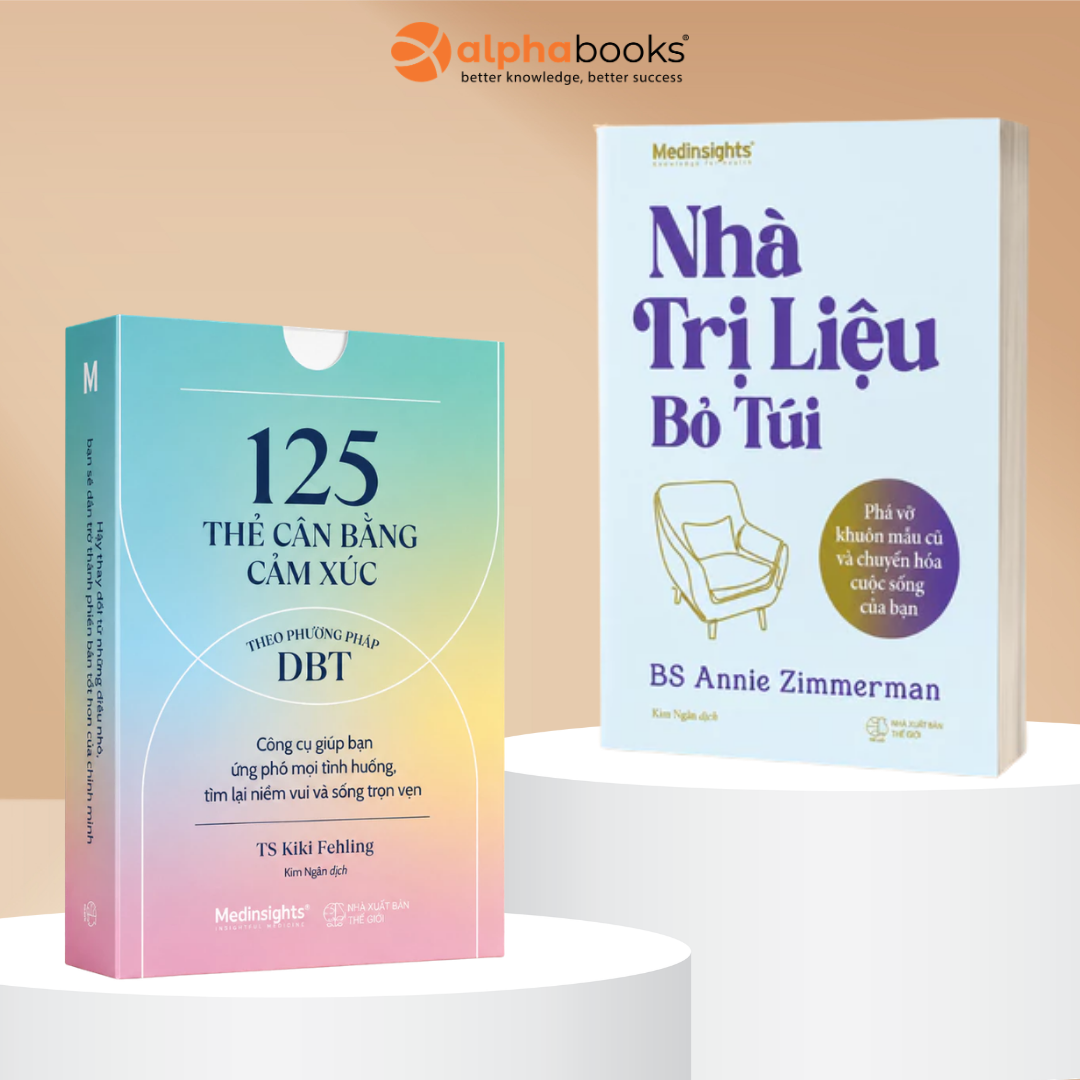 Combo Nhà Trị Liệu Bỏ Túi: Sách Nhà Trị Liệu Bỏ Túi + Bộ 125 Thẻ Cân Bằng Cảm Xúc Theo Phương Pháp DBT