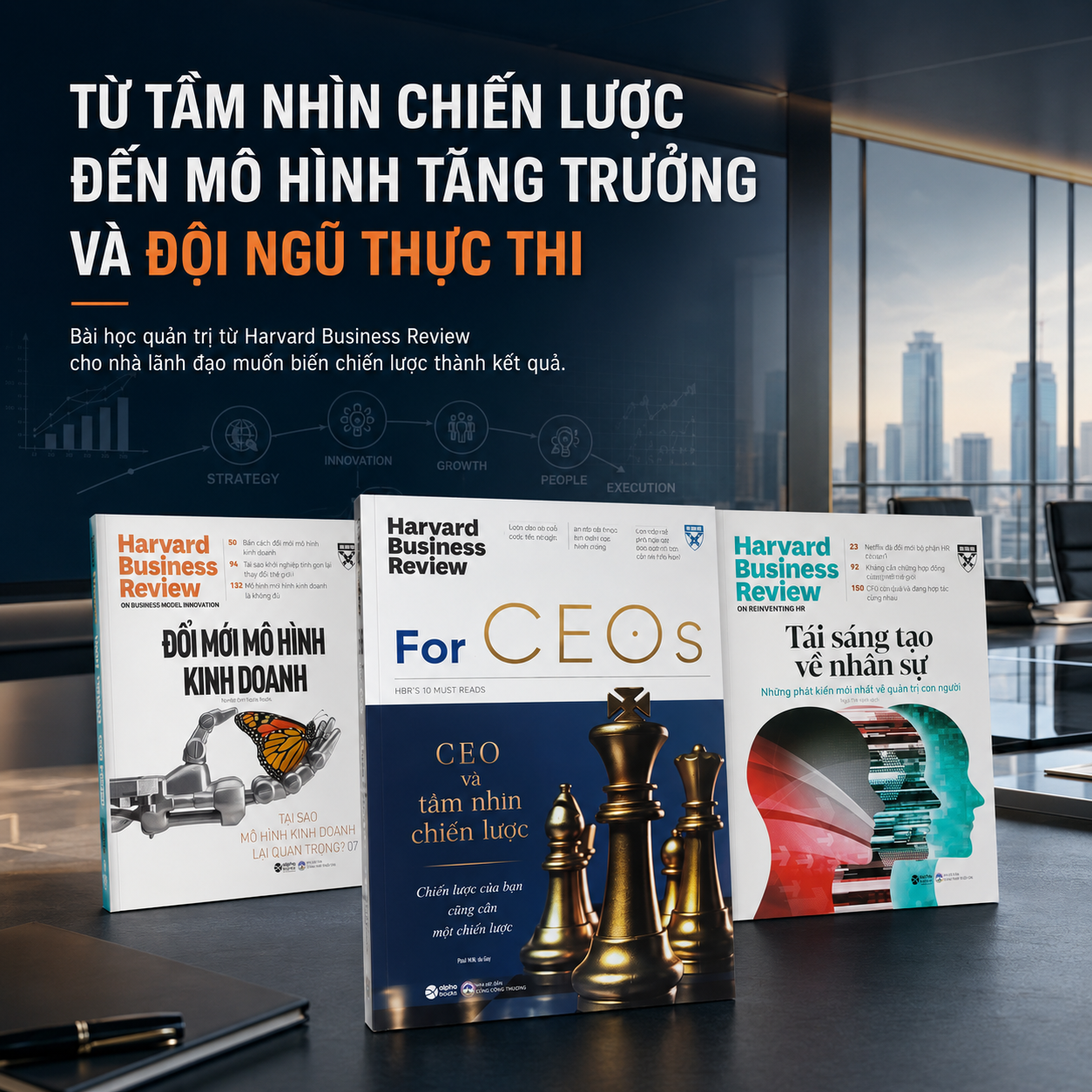 Combo HBR Chiến Lược: Đổi Mới Mô Hình Kinh Doanh + Tái Sáng Tạo Về Nhân Sự + CEO Và Tầm Nhìn Chiến Lược