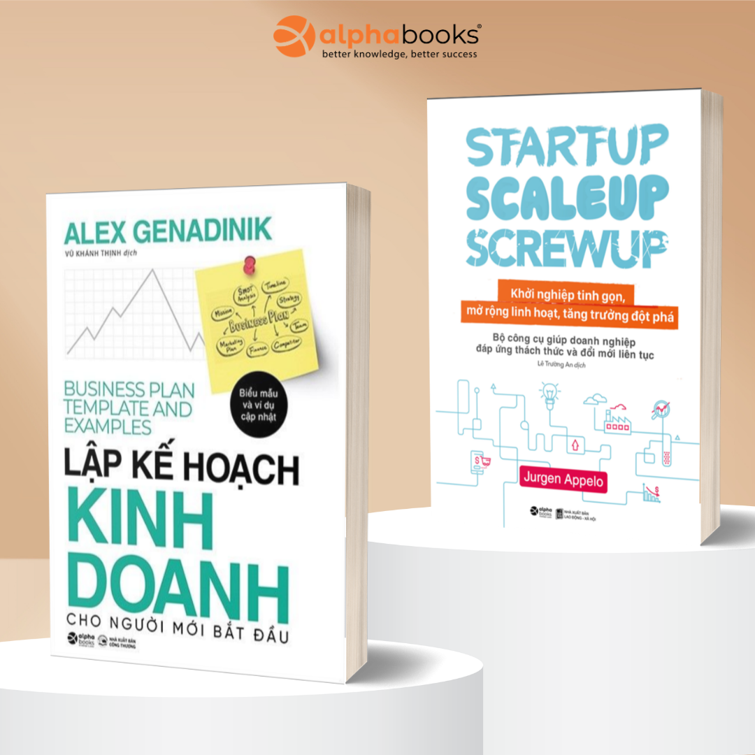 Combo Lập Kế Hoạch Kinh Doanh Cho Người Mới Bắt Đầu + Khởi Nghiệp Tinh Gọn, Mở Rộng Linh Loạt, Tăng Trưởng Đột Phá