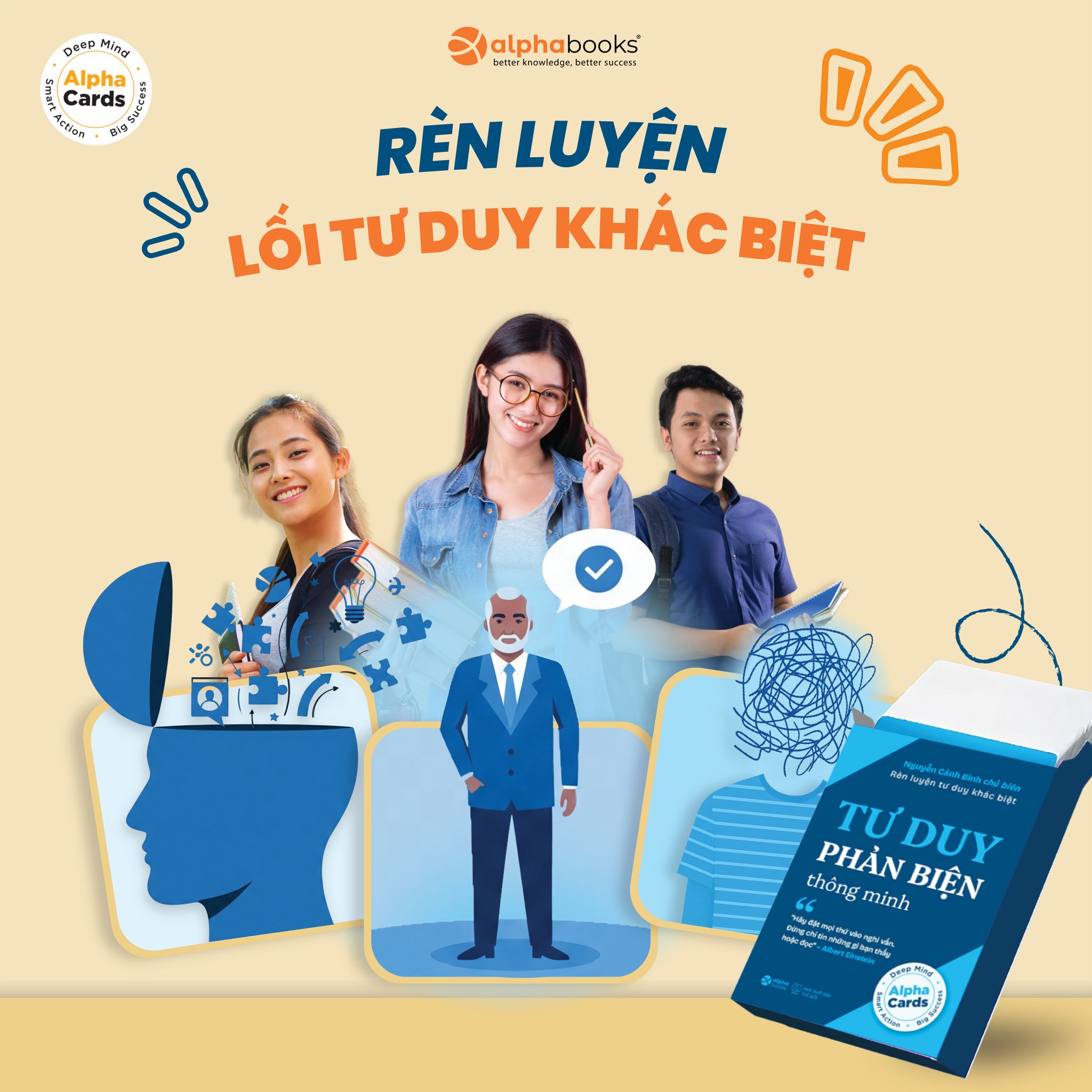 Flashcard Tư Duy Phản Biện - Rèn luyện tư duy khác biệt & logic