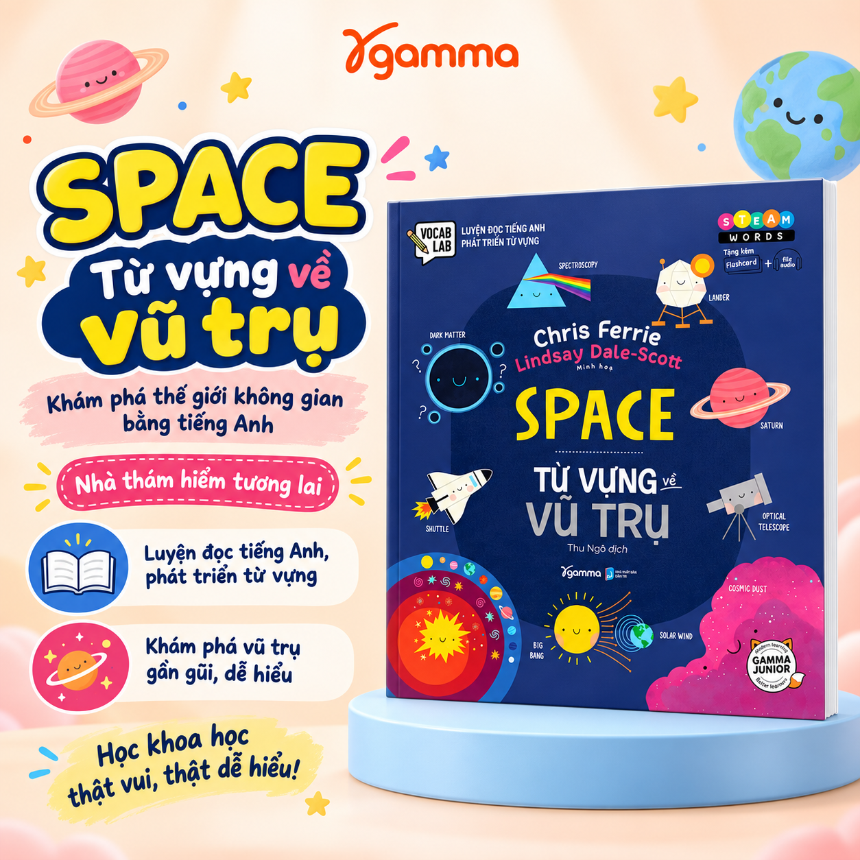 Steam Words Space - Từ Vựng Về Vũ Trụ: Luyện Đọc Tiếng Anh và phát triển từ vựng tiếng Anh cho trẻ