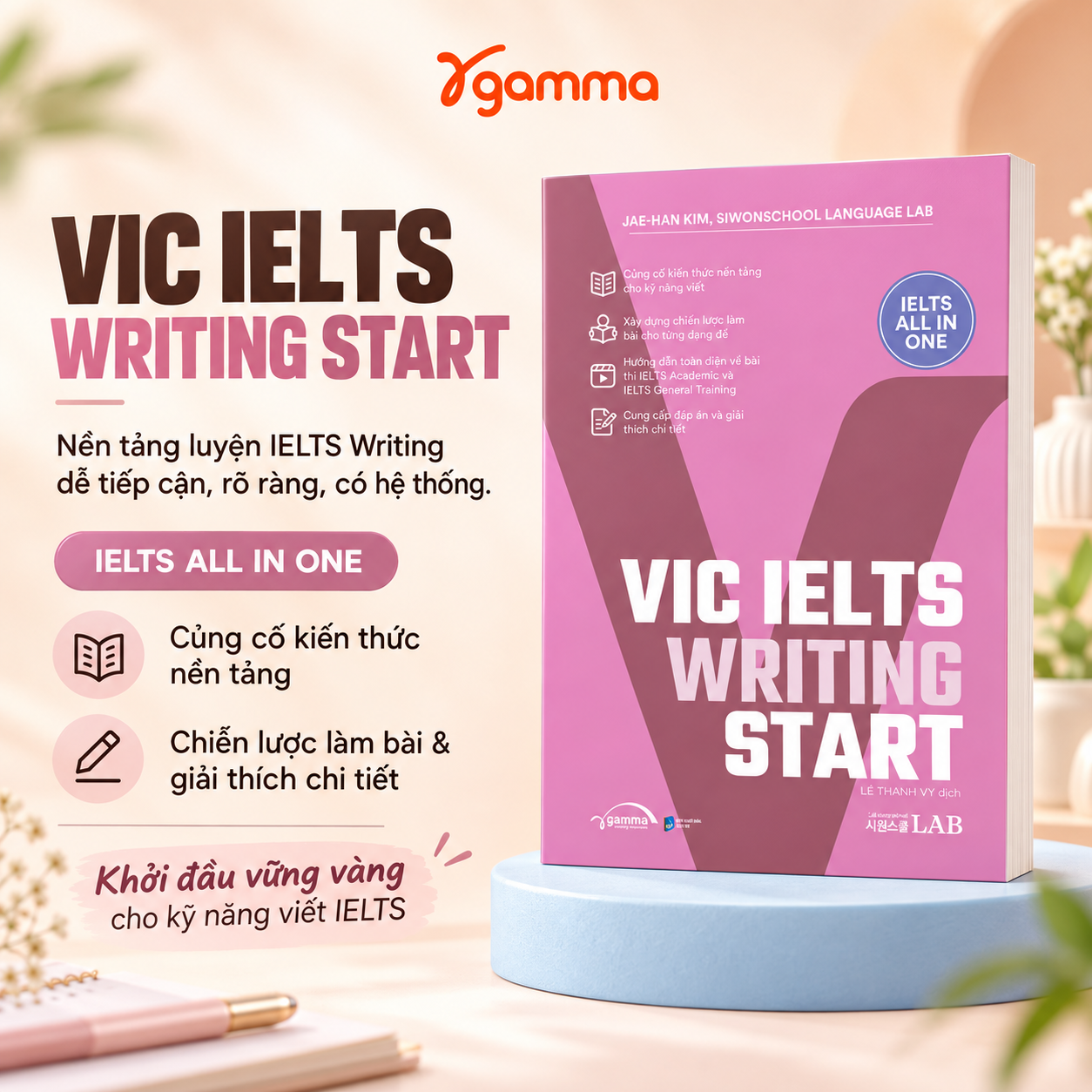 Vic Ielts Writing Start - IELTS ALL IN ONE ( Người mới học IELTS, Band 4.5-5.5)
