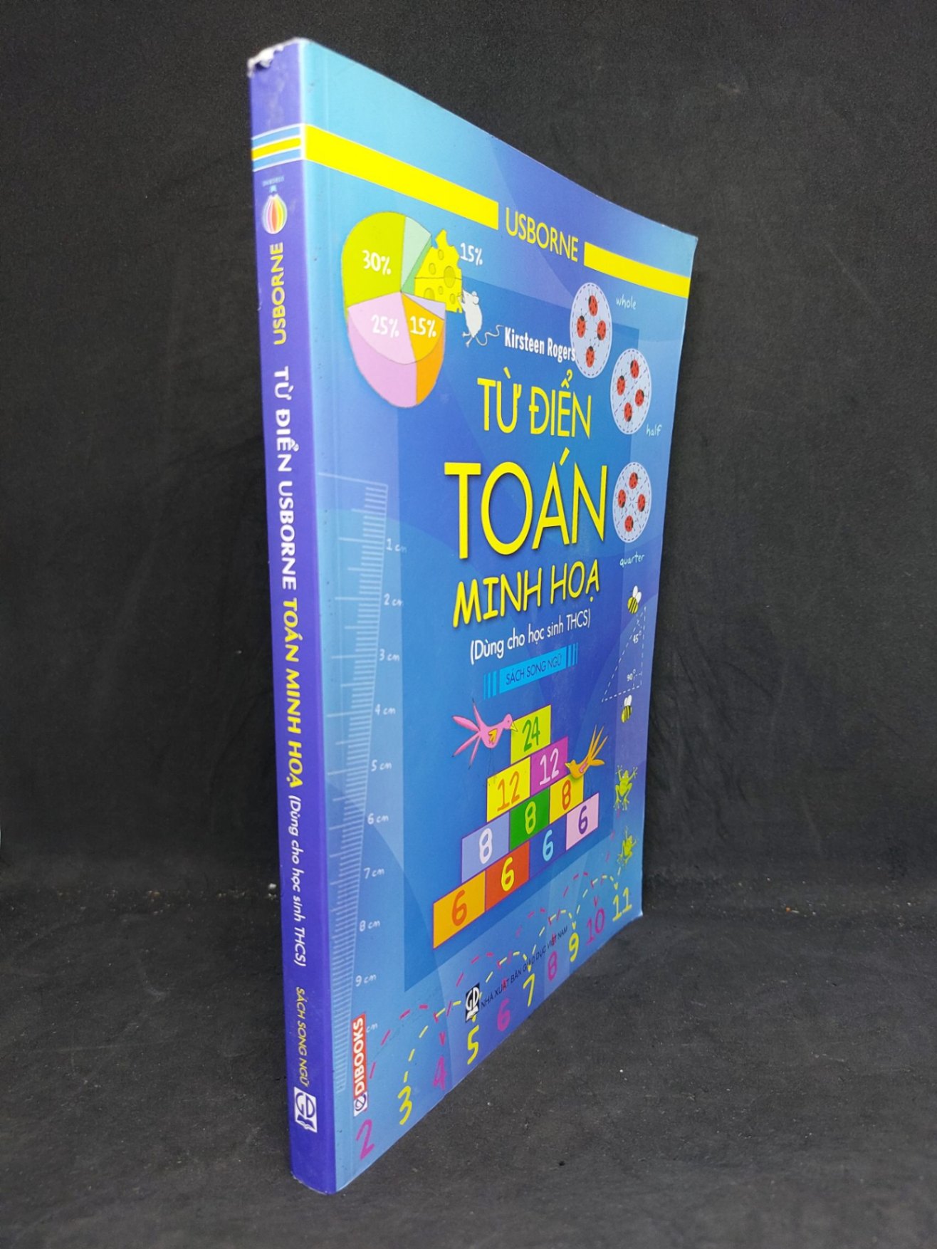 Từ điển Toán minh họa dùng cho học sinh THCS sách song ngữ sách in màu mới 90% HCM0607