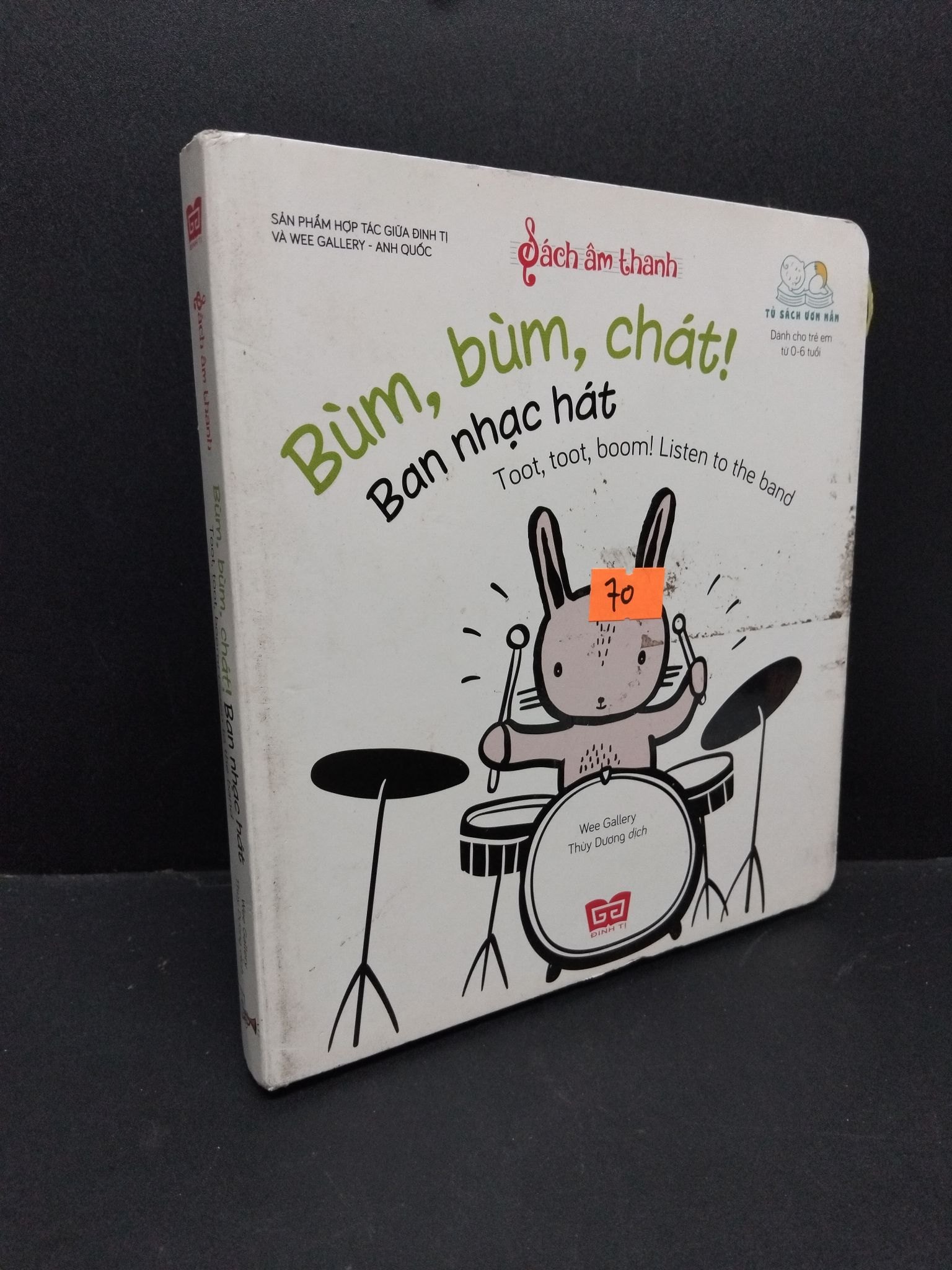 Sách âm thanh Bùm, bùm, chát ! Ban nhạc hát mới 70% bẩn bìa, bìa cứng HCM2110 Wee Gallery MẸ VÀ BÉ