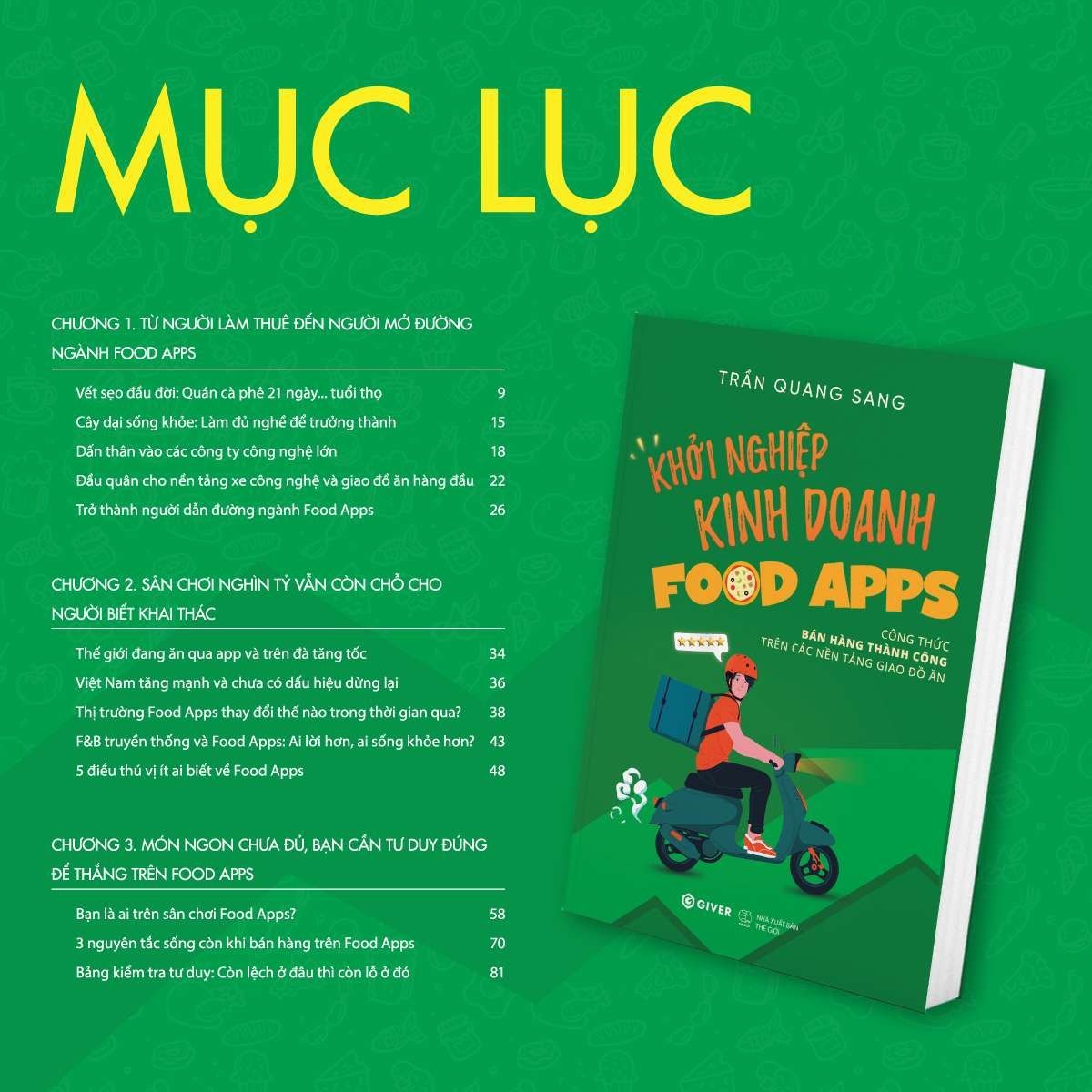Khởi Nghiệp Kinh Doanh Food Apps - TRẦN QUANG SANG - GIVER BOOKS - MARKETING KINH DOANH