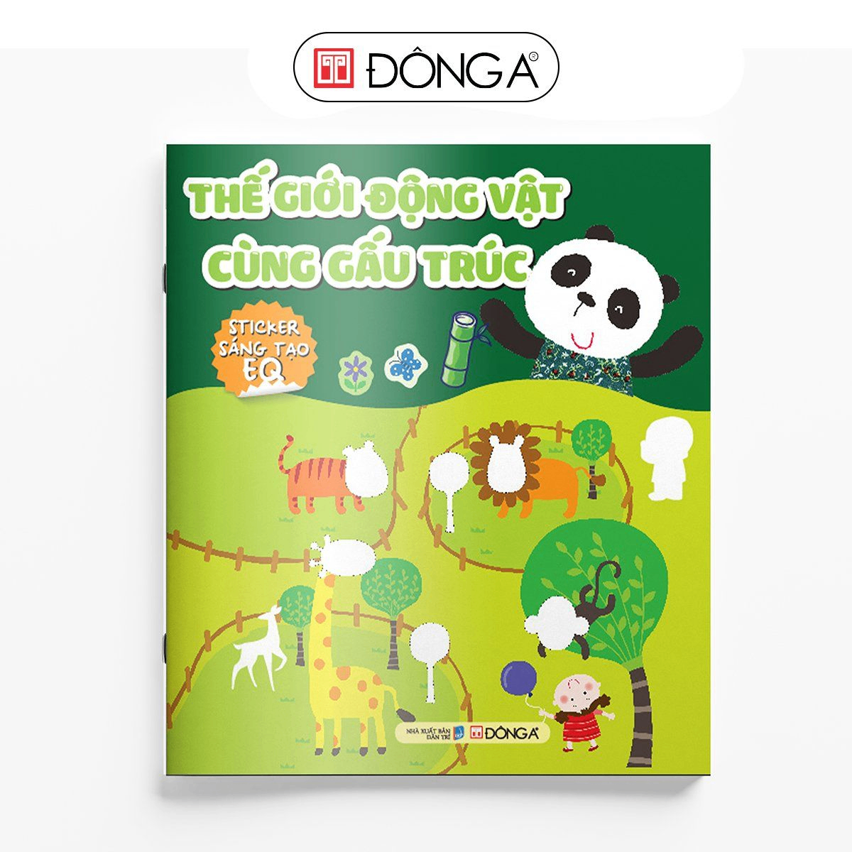 Sticker sáng tạo EQ - Thế giới động vật cùng gấu trúc - Đông A, Sách thiếu nhi
