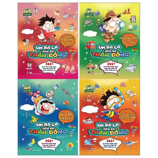 Úm ba la hoá ra thần đồng - Combo 1 (4 tập khoa học - đại dương - vũ trụ - cơ thể) - - LINHLANBOOKS - Sách Mẹ và bé