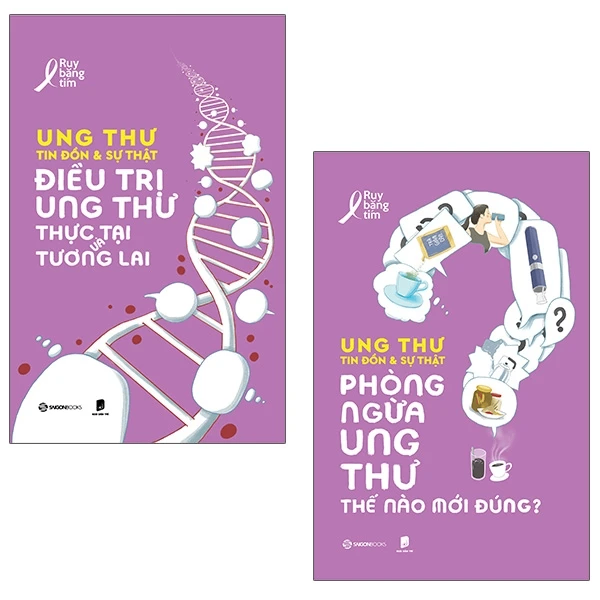 Bộ sách: Ung thư tin đồn & sự thật (2 quyển)_320K - Ruy Băng Tím - 2021 - Saigonbooks