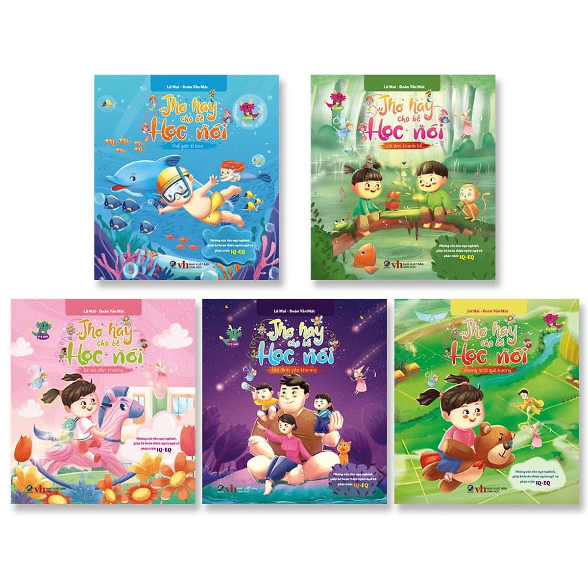 Thơ học cho bé học nói - Combo 5 cuốn - - LINHLANBOOKS - Sách Mẹ và bé