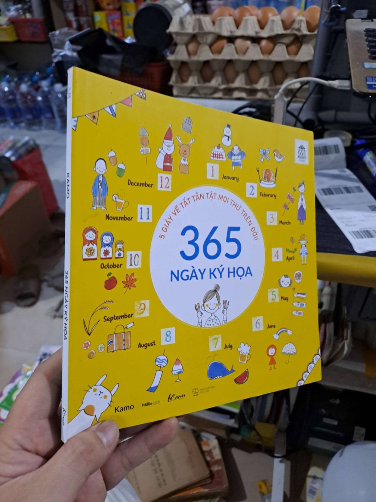 365 Ngày Ký Họa - 5 Giây Vẽ Tất Tần Tật Mọi Thứ Trên Đời - Kamo - 2025 mới 90% - MẸ VÀ BÉ - HCM3012