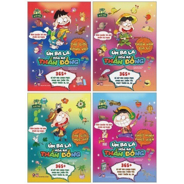 Úm ba la hoá ra thần đồng - Combo 2 (4 tập phát minh - động vật - thực vật - thiên văn) - - LINHLANBOOKS - Sách Mẹ và bé
