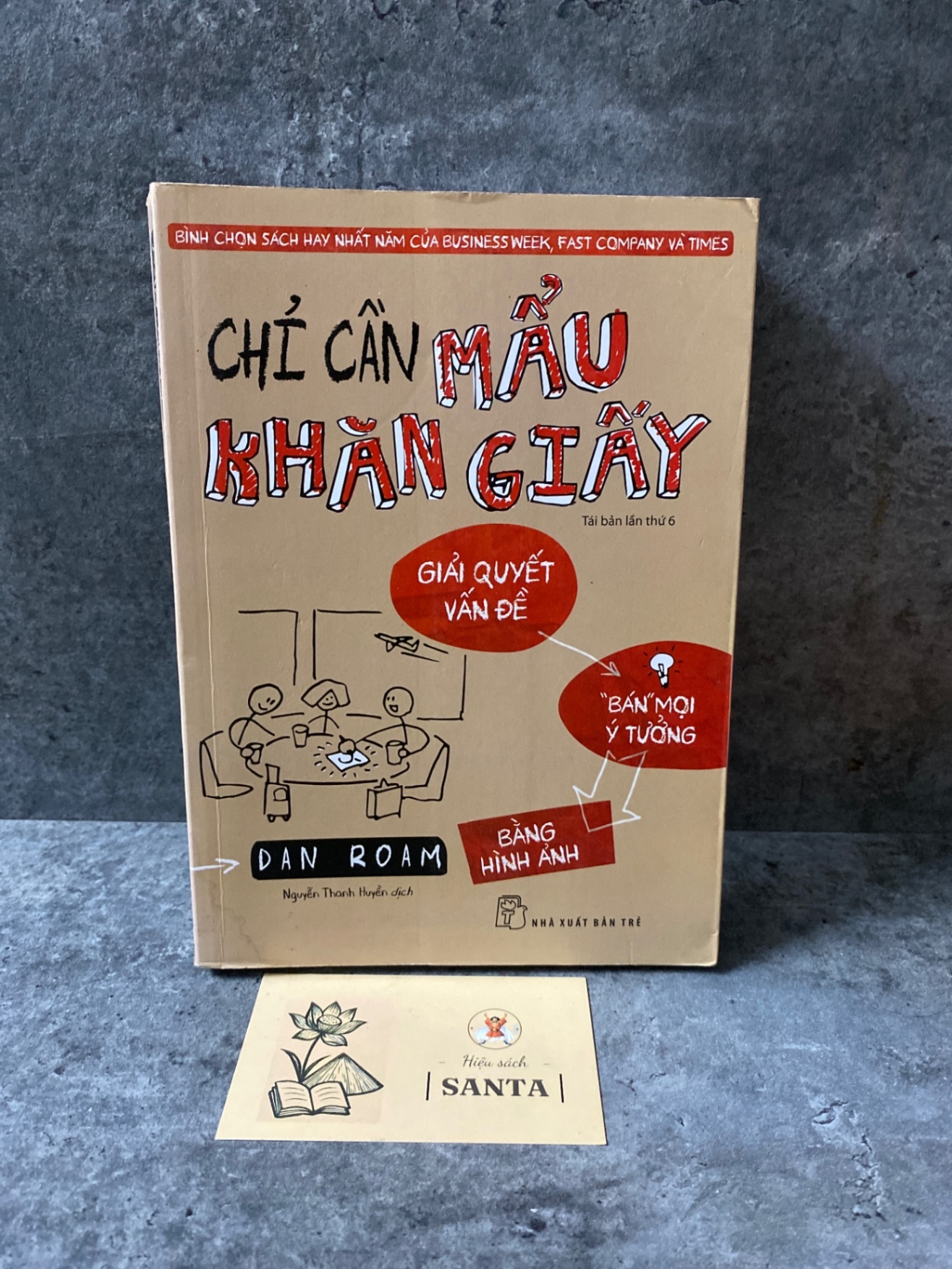 Chỉ cần mẩu khăn giấy giải quyết vấn đề,bán mọi ý tưởng bằng hình ảnh- Dan Roam- sách mới 90% Sách kỹ năng STB0302