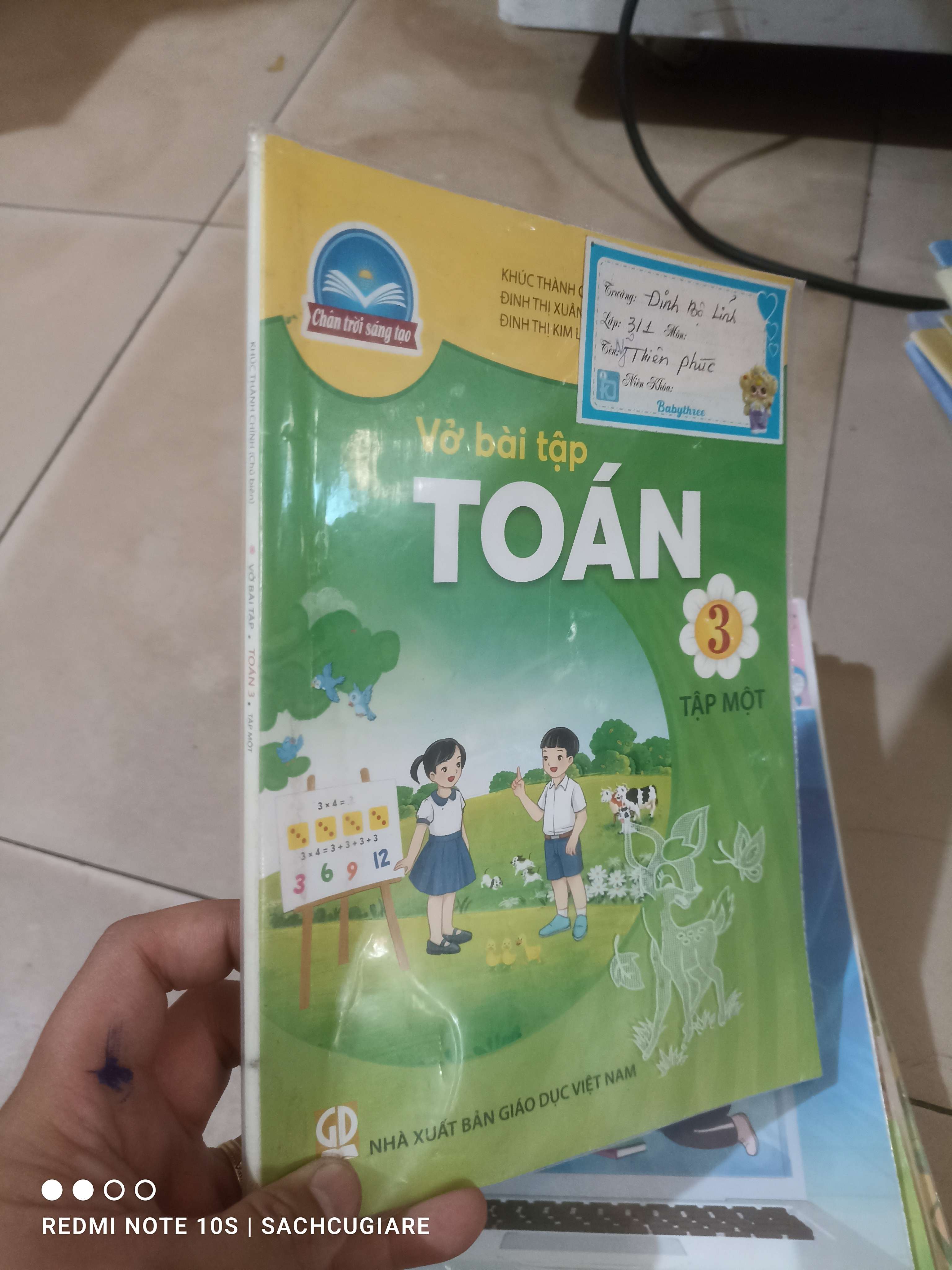 Toán lớp 3 tập một vở bài tập (Chân trời sáng tạo) Giáo khoa HCM2702