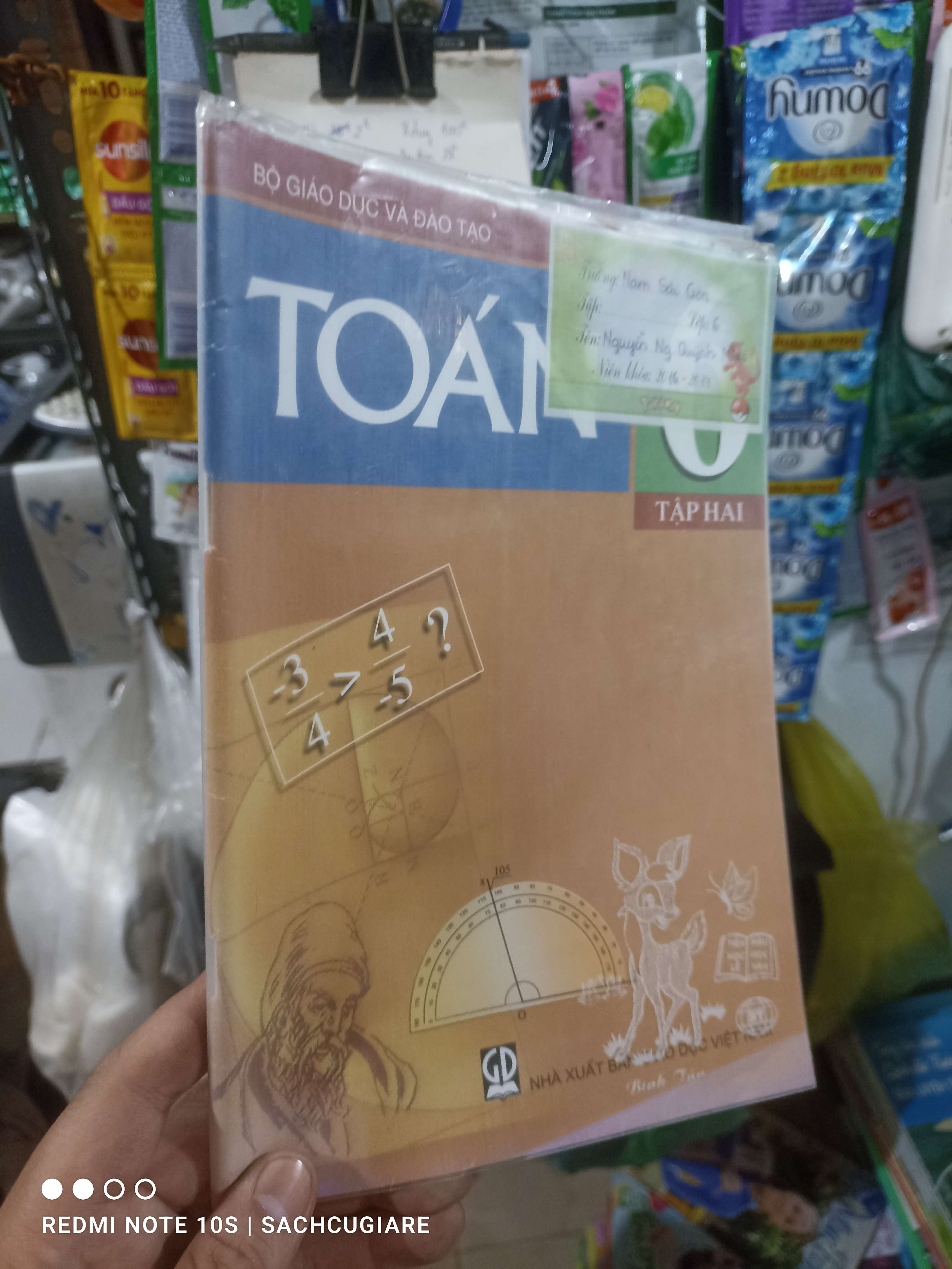 Toán 6 tập hai 2016 mới 80% Giáo khoa HCM2702