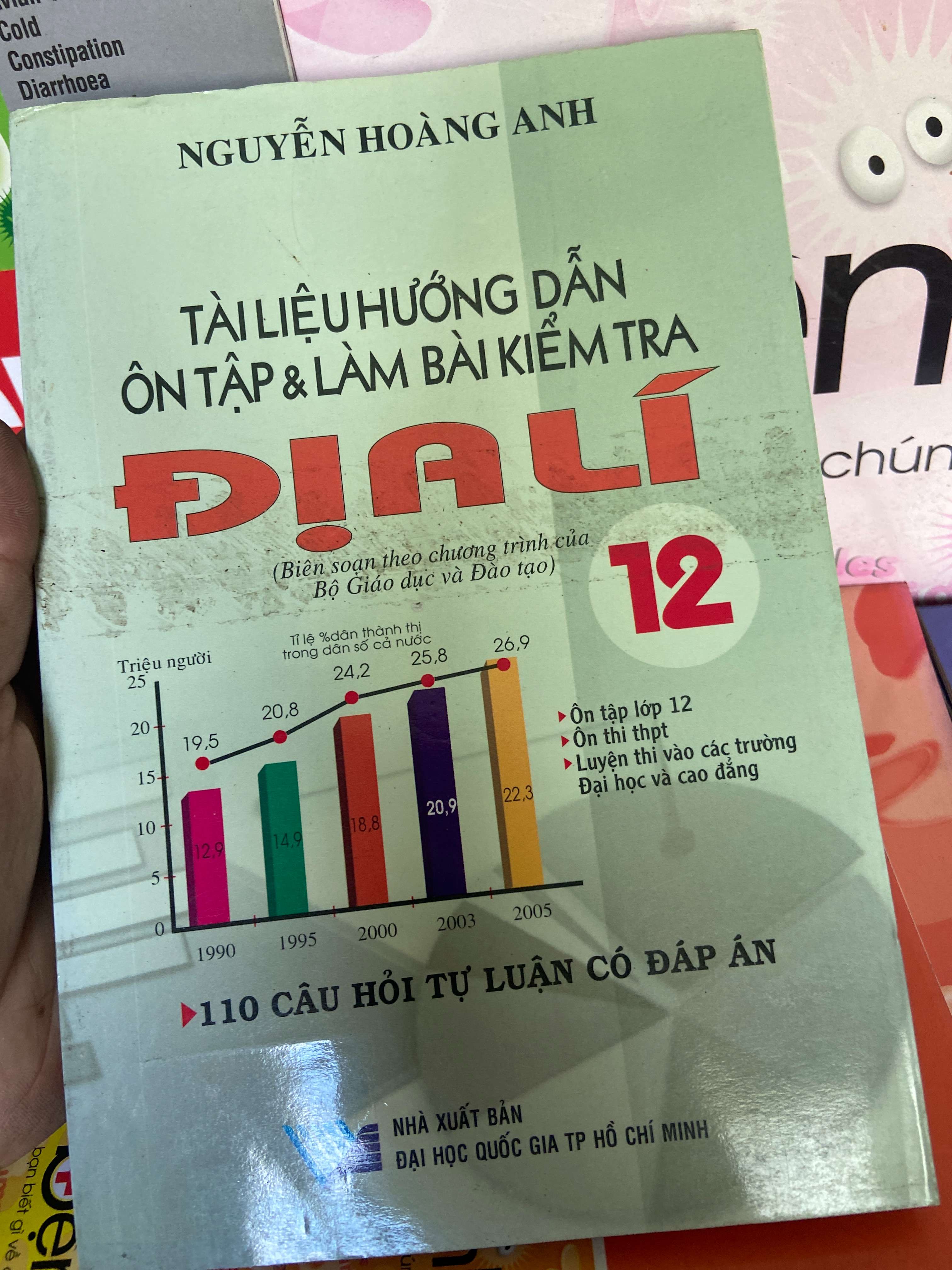 Địa Lí 12 (Tài Liệu Hướng Dẫn Ôn Tập & Làm Bài Kiểm Tra, 110 Câu Hỏi Tự Luận Có Đáp Án) - Nguyễn Hoàng Anh 2009 Tham khảo - luyện thi VAVO-AK1T1