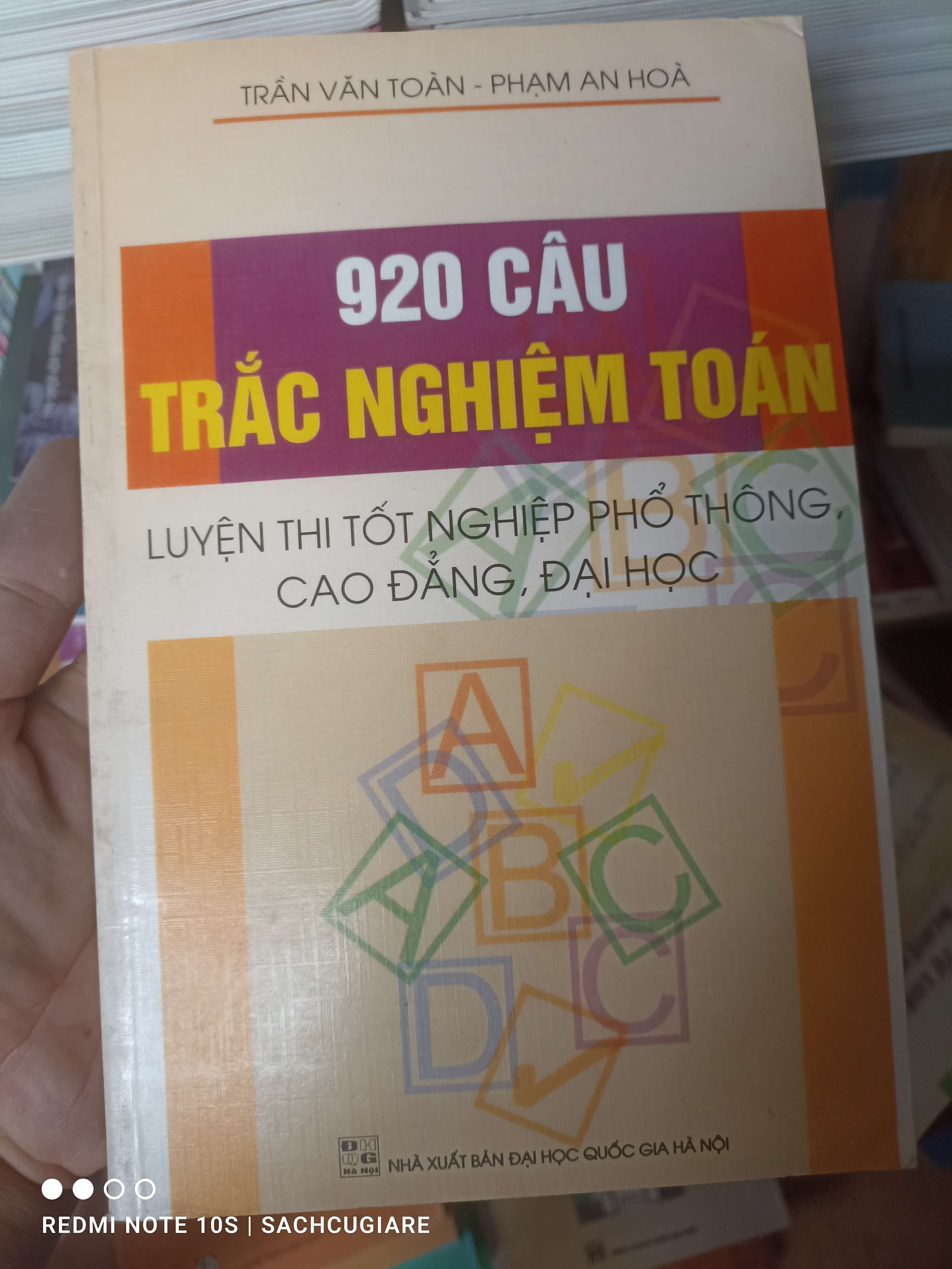 920 Câu Trắc Nghiệm Toán (Luyện Thi Tốt Nghiệp Phổ Thông, Cao Đẳng, Đại Học) - Trần Văn Toàn, Phạm An Hoà 2007 VAVO-AK2T3