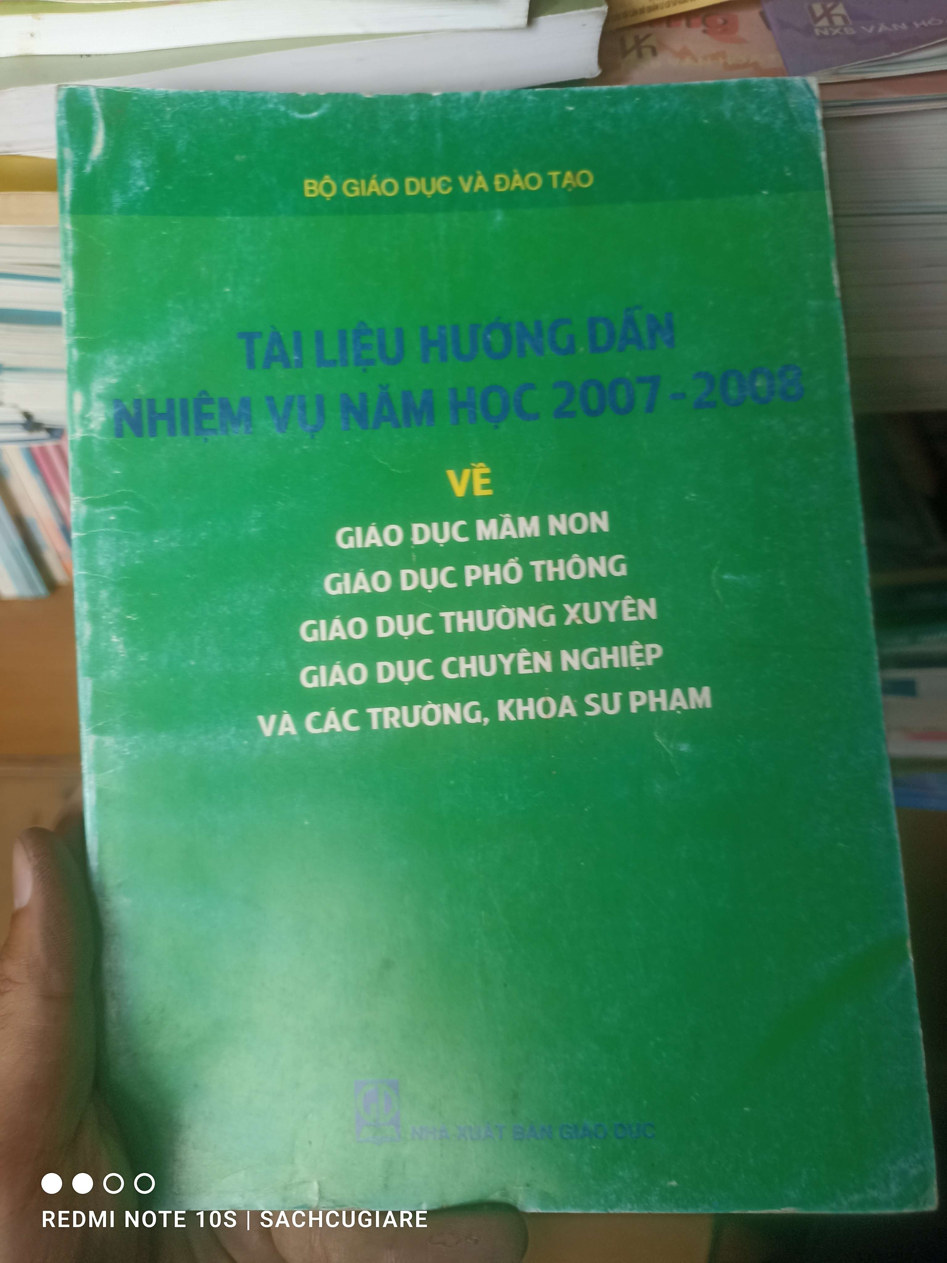 Tài Liệu Hướng Dẫn Nhiệm Vụ Năm Học 2007–2008 (Về Giáo Dục Mầm Non, Giáo Dục Phổ Thông, Giáo Dục Thường Xuyên, Giáo Dục Chuyên Nghiệp Và Các Trường, Khoa Sư Phạm) - Bộ Giáo Dục Và Đào Tạo 2007 VAVO-AK2ST1