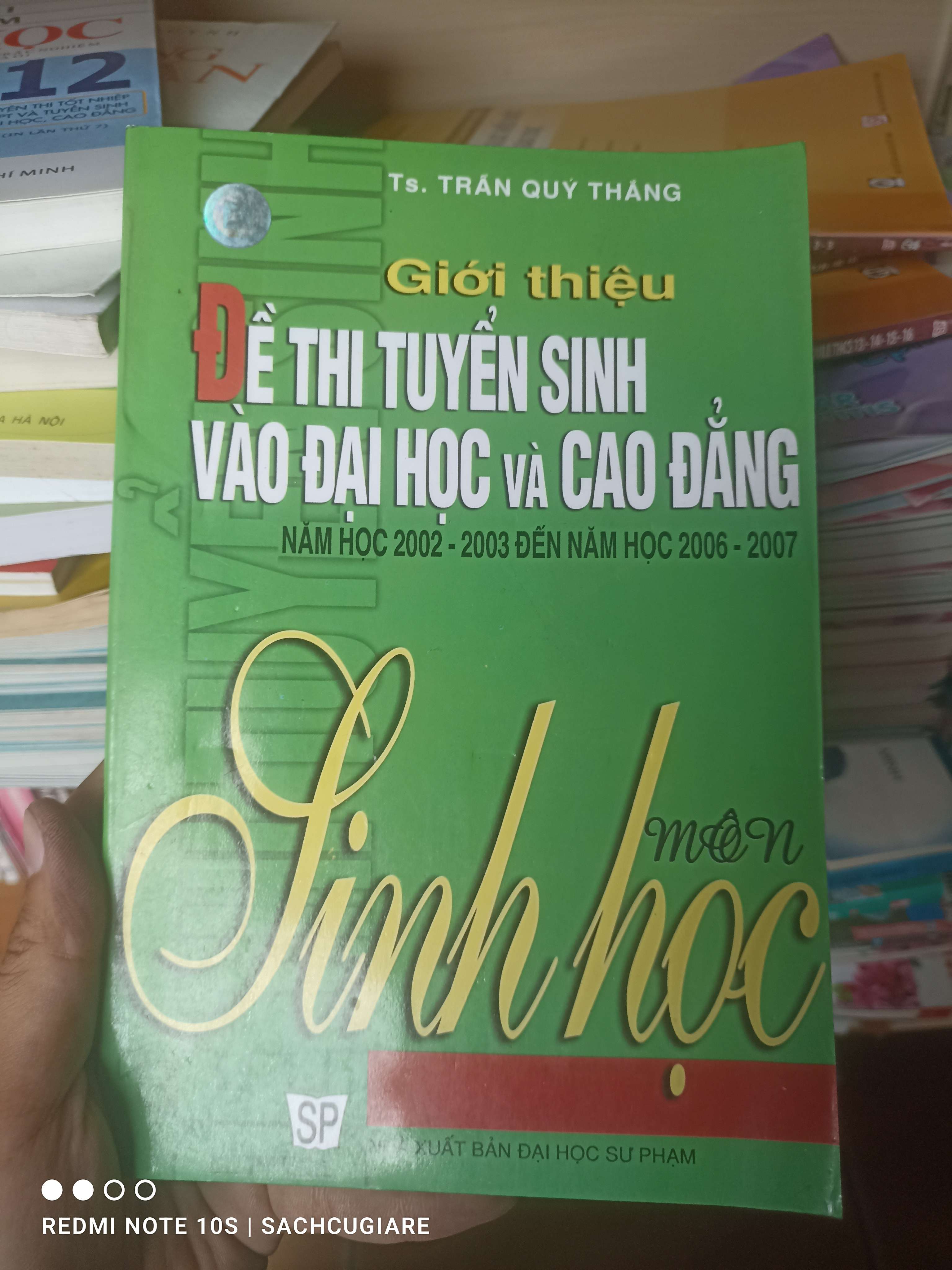 Giới Thiệu Đề Thi Tuyển Sinh Vào Đại Học Và Cao Đẳng (Môn Sinh Học, Năm Học 2002–2003 Đến 2006–2007) - Trần Quý Thăng 2006 VAVO-AK2ST1