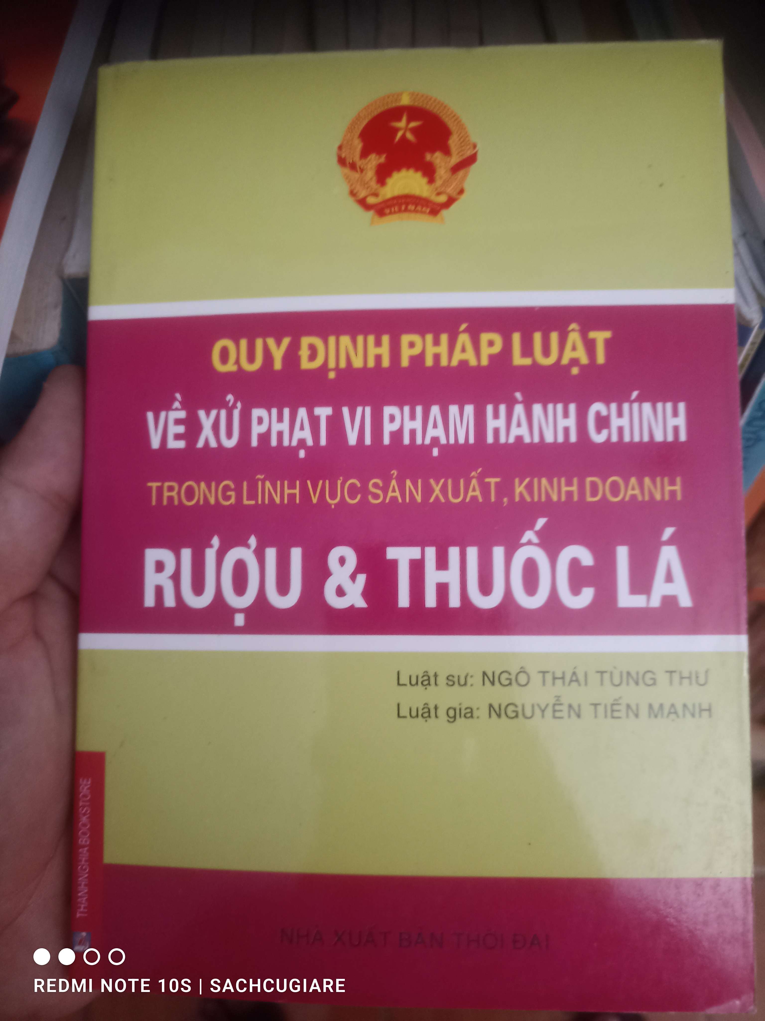 Quy định pháp luật về xử phạt vi phạm hành chính trong lĩnh vực sản xuất, kinh doanh Rượu & Thuốc lá VAVO-K2SD2-14 -
