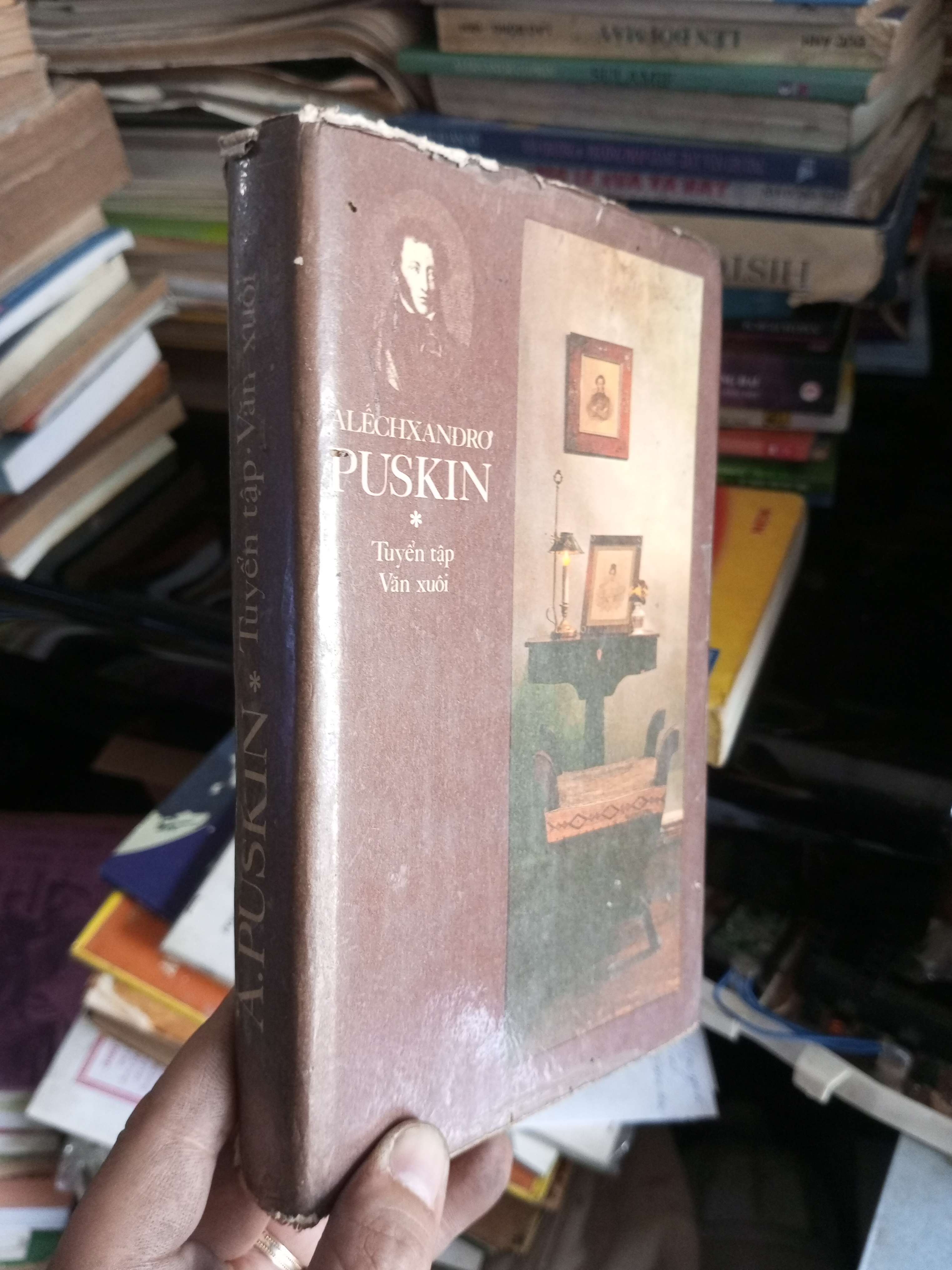 Tuyển tập văn xuôi Puskin 1985 bìa cứng áo đẹp Văn học nước ngoài KSX1004