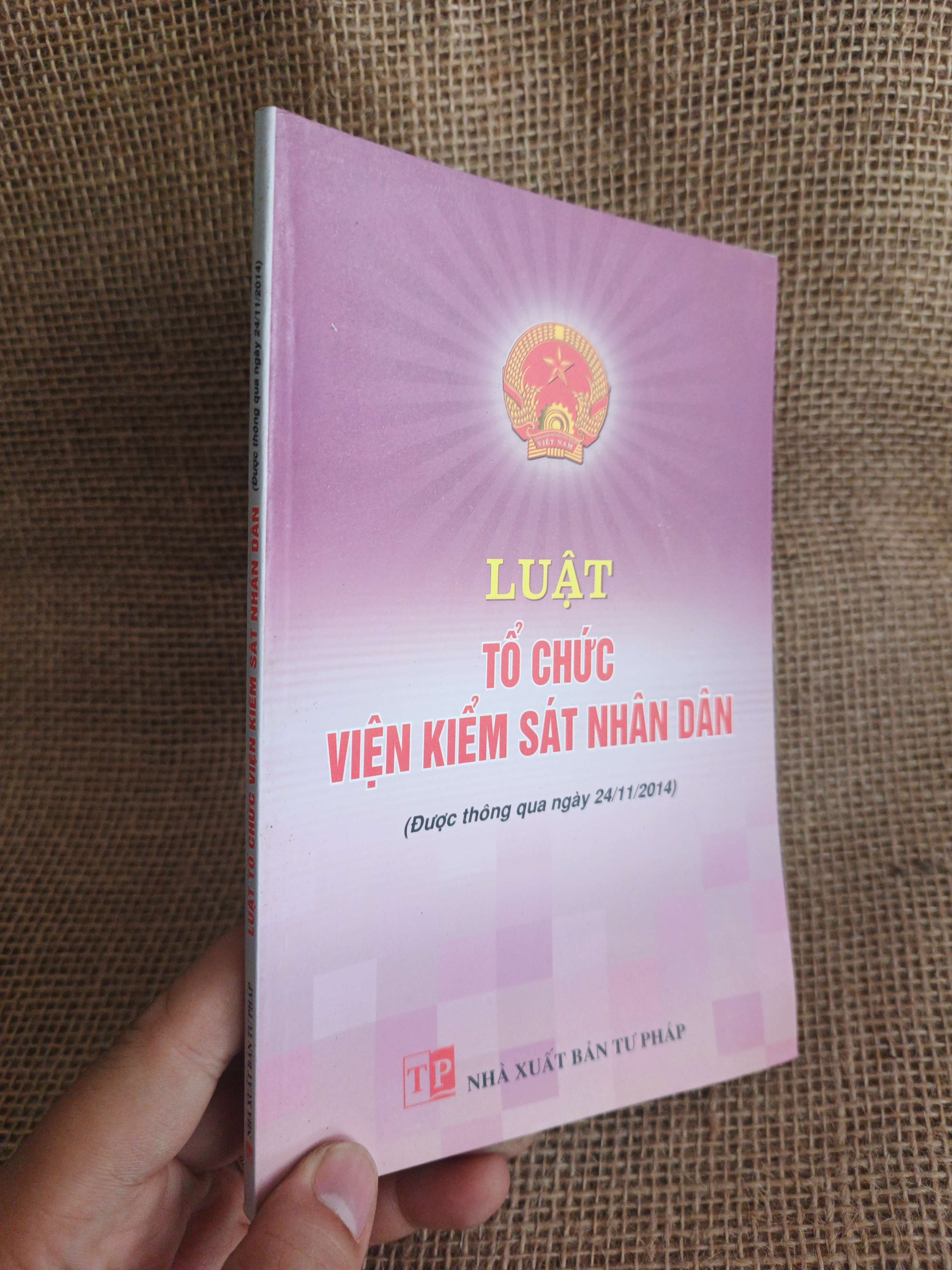 Luật tổ chức viện kiểm soát nhân dân 2015 mới 90% (Sách chính trị - pháp lý) HCM060526 (NSX)