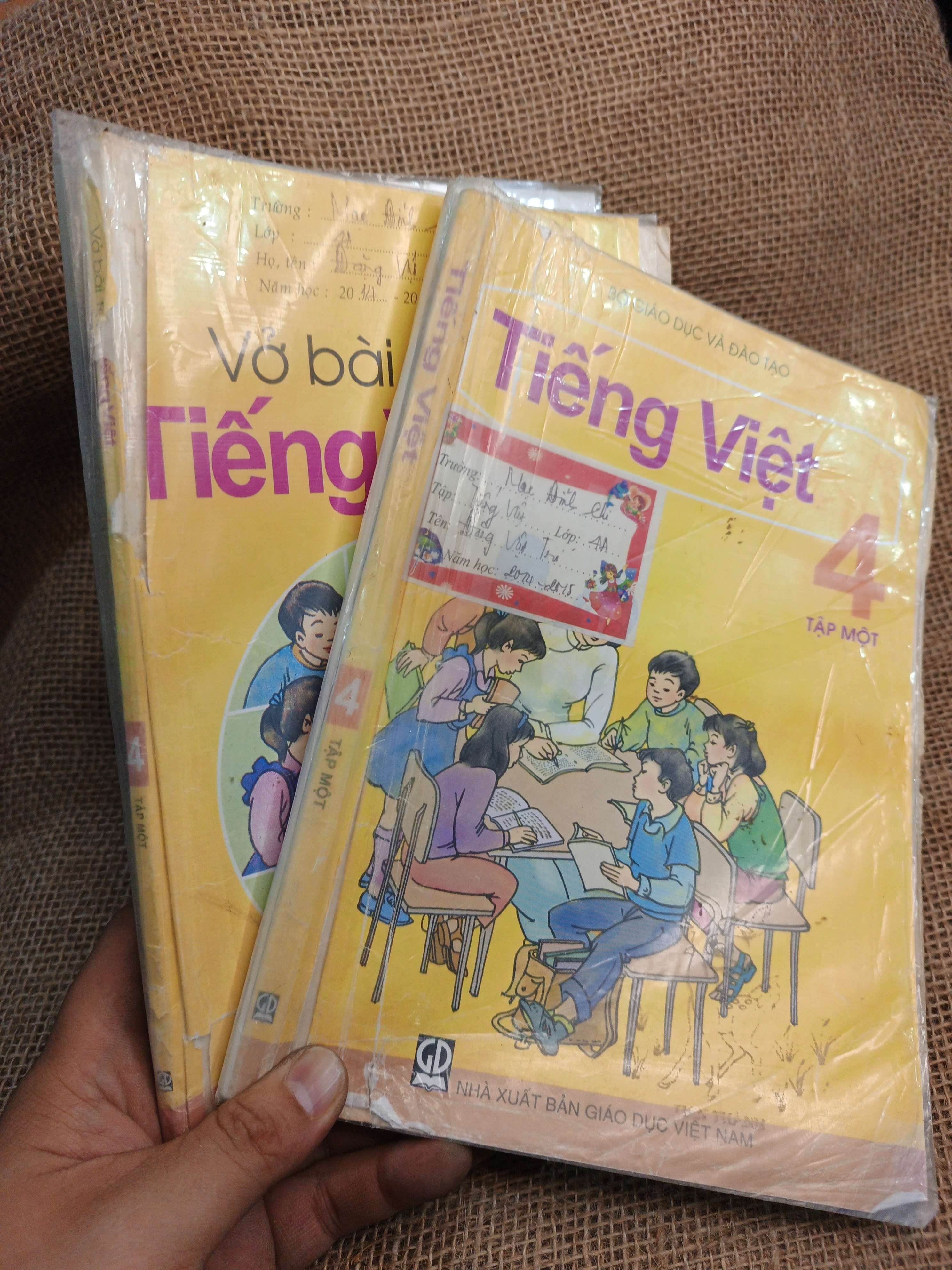 Combo Tiếng Việt và Vở bài tập Tiếng Việt 4 tập một 2014 mới 80% (Sách giáo khoa - giáo trình) HCM060526 (NSX)