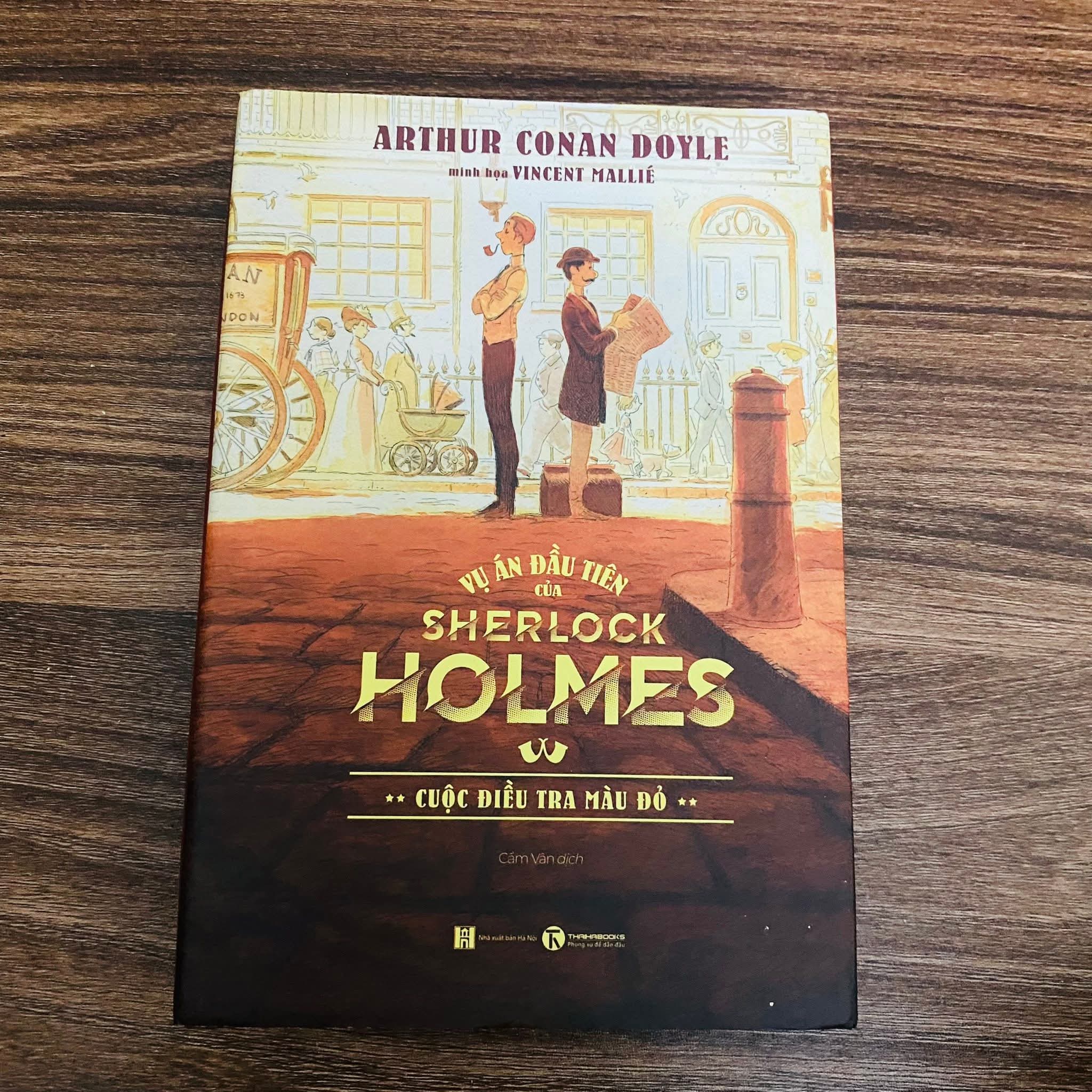 Vụ án đầu tiên của Sherlock Holmes - cuộc điều tra màu đỏ - bìa cứng, đủ áo (Sách văn học) NBHT