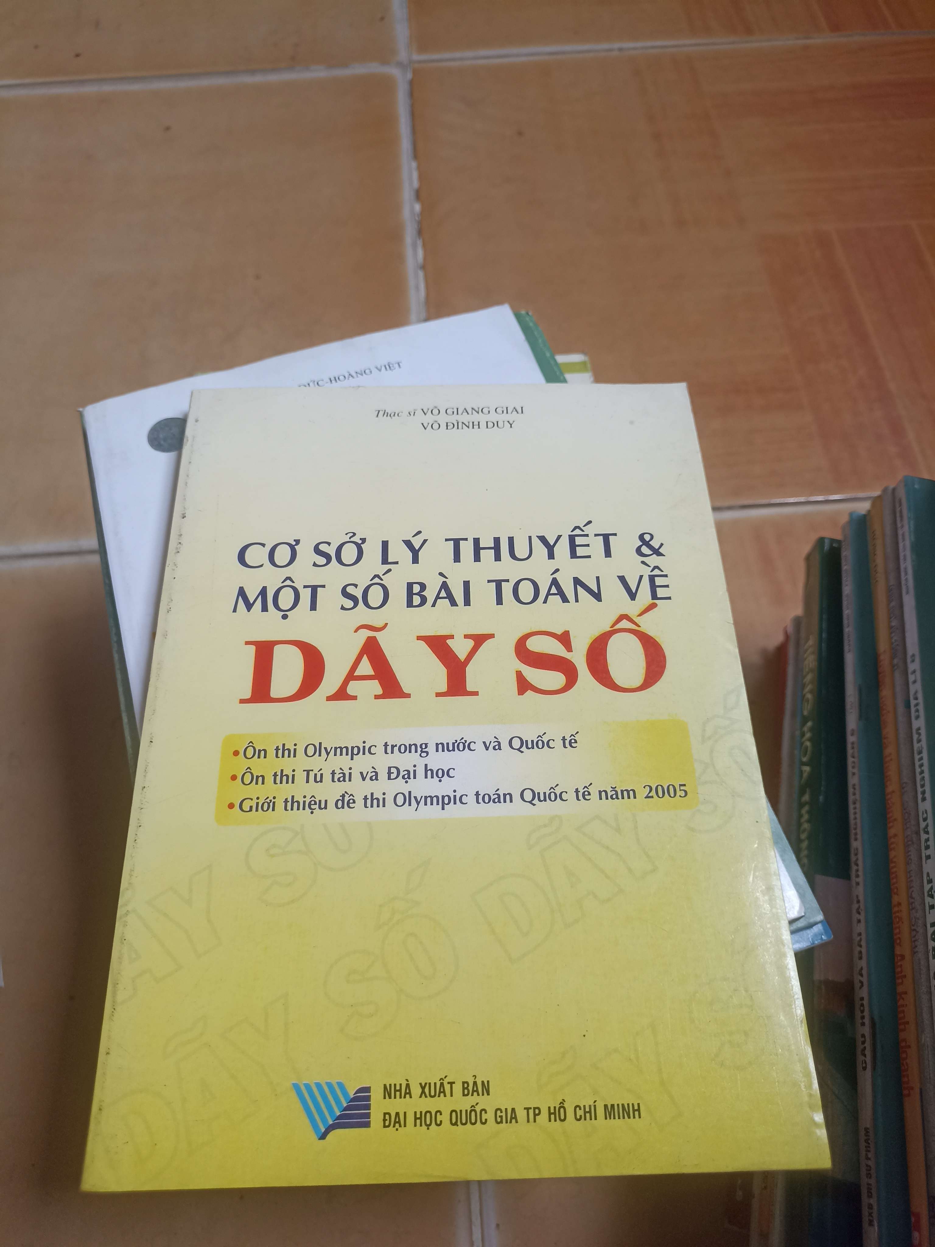 Cơ sở lý thuyết và một số bài toán về dãy số - Võ Giang Giai, Võ Đình Huy 2005 (Sách giáo khoa - giáo trình) VAVO-AK4ST1