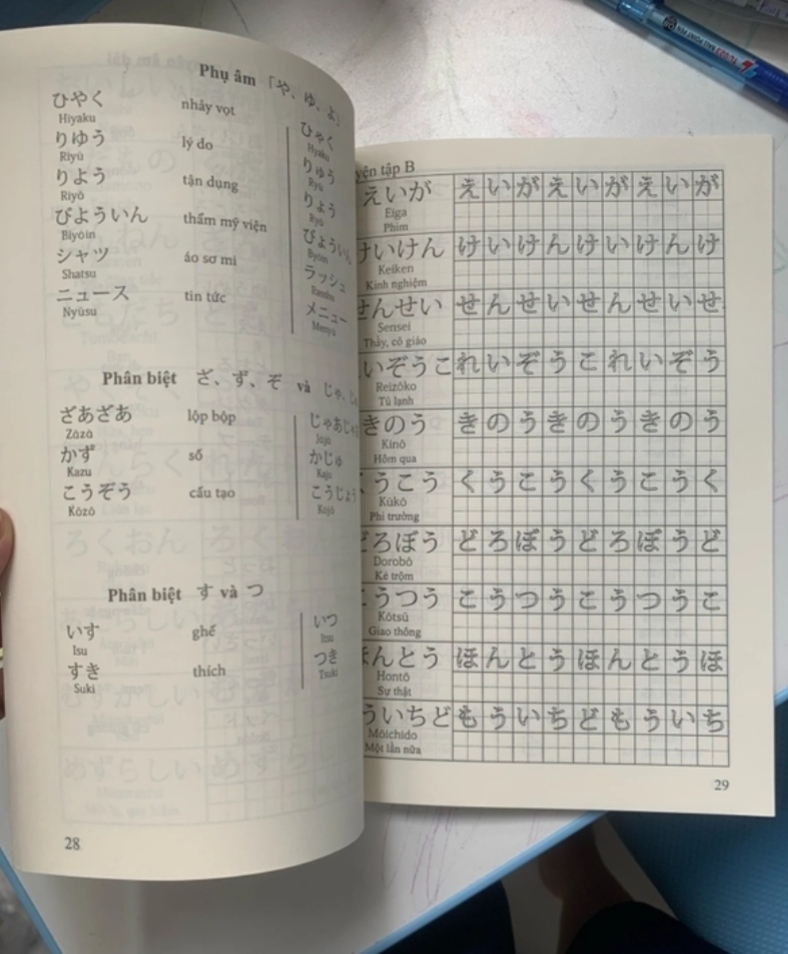 Minna no Nihongo Tập Viết Chữ Nhật (Sách học tiếng Nhật) TKB