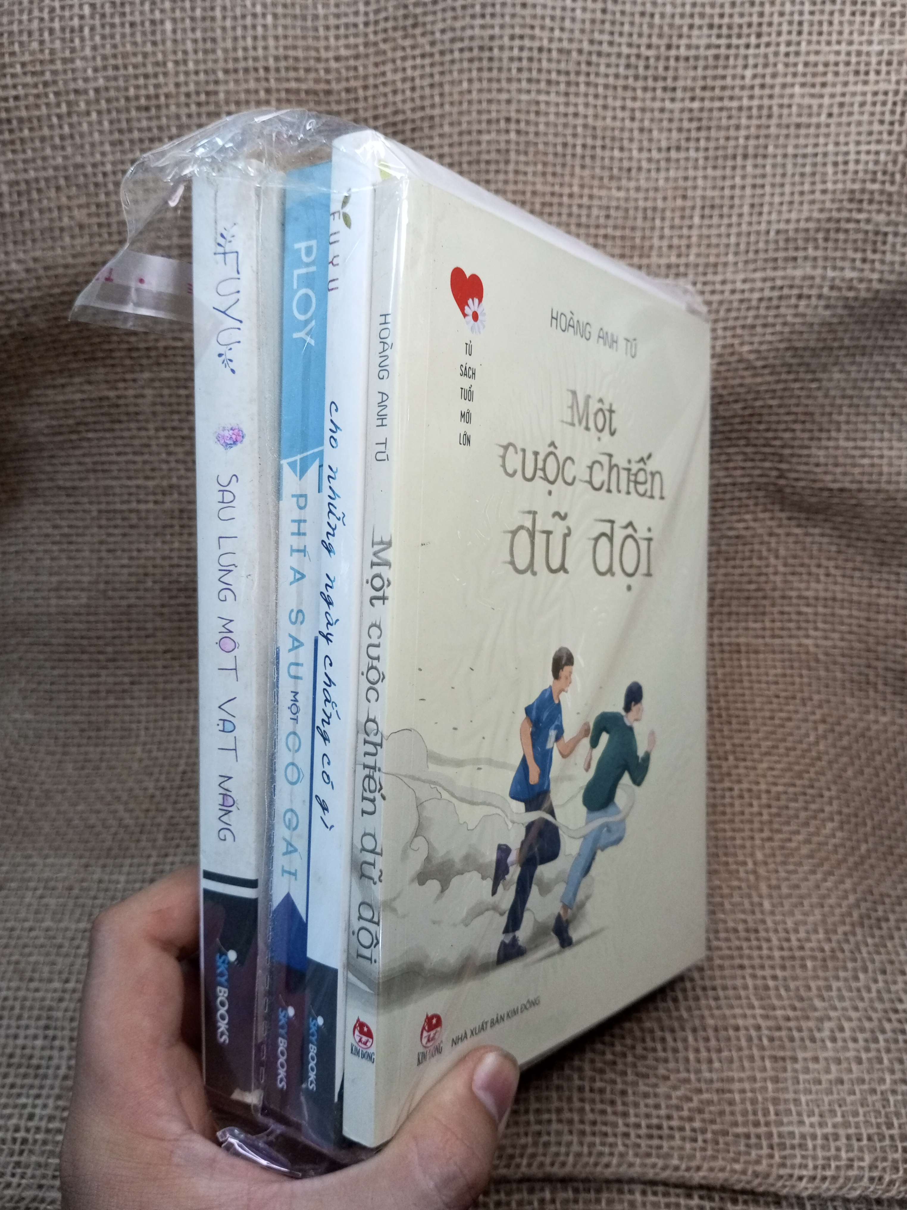 4 cuốn tác giả Hoàng Anh Tú: Một cuộc chiến dữ dội, cho những ngày chẳng có gì, phía sau một cô gái,... (Sách văn học) HMT