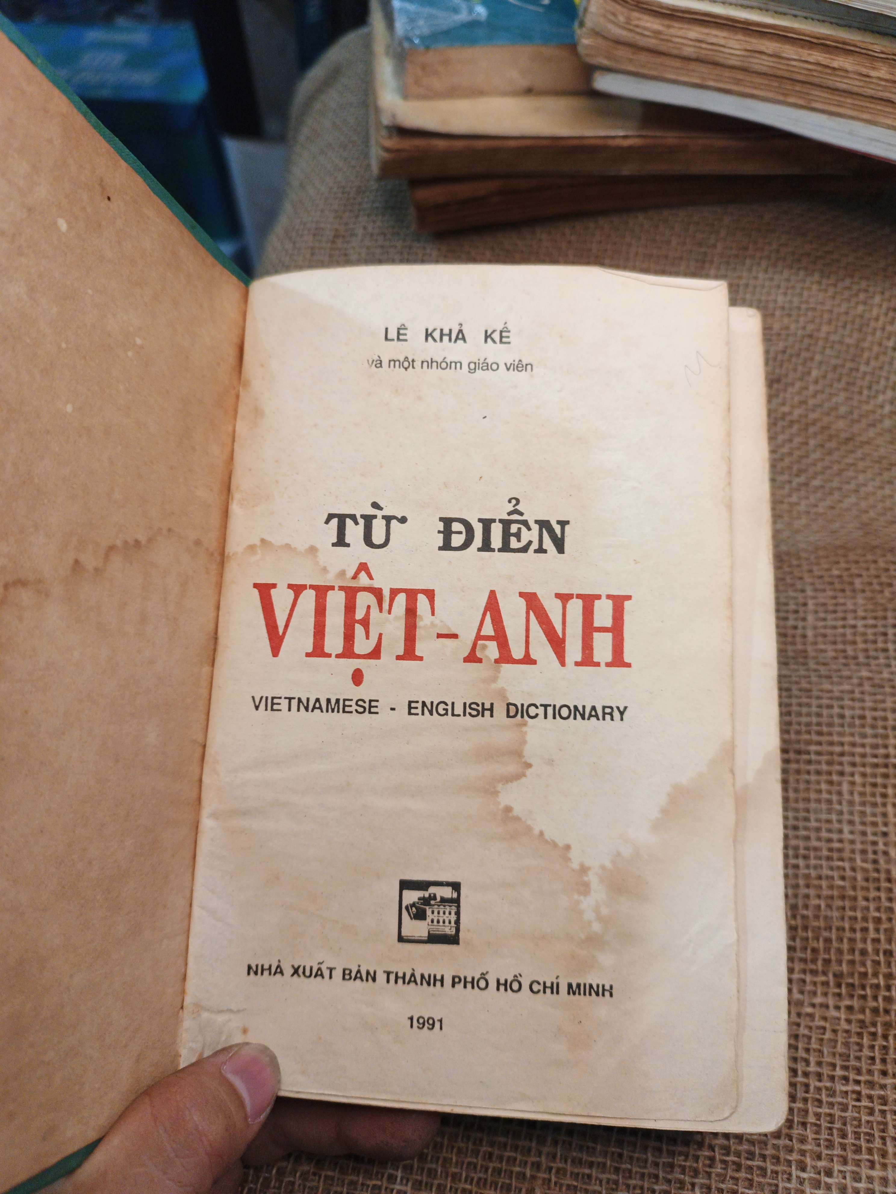 Từ Điển Việt - Anh Vietnamese - English Dictionary - Lê Khả Kế 1993 mới 80% ố bìa cứng (Từ điển) HLSC