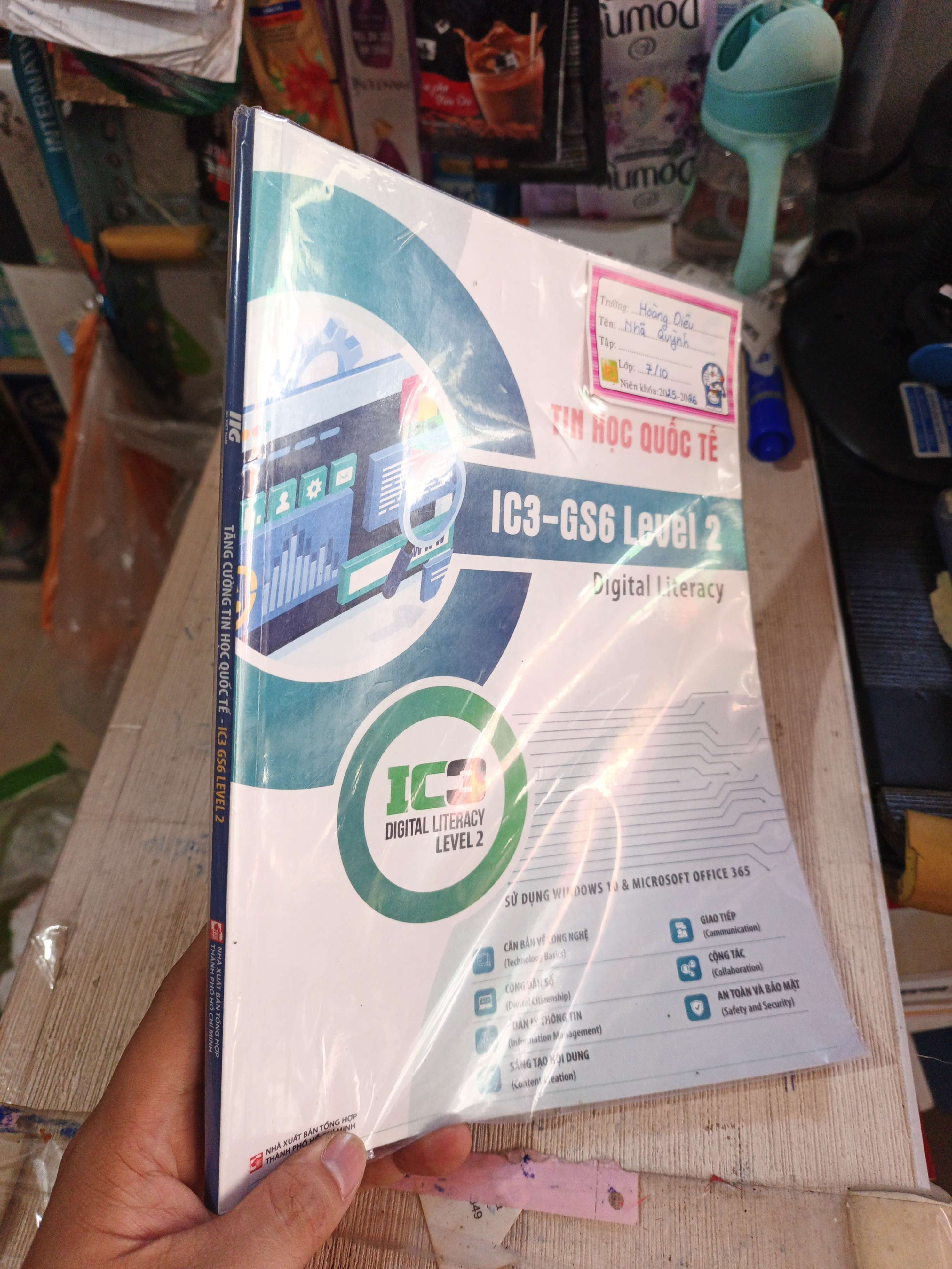 Tin Học Quốc Tế IC3-GS6 Level 2 Digital Literacy 2025 mới 90% (Sách tự học tiếng Anh) HLSC