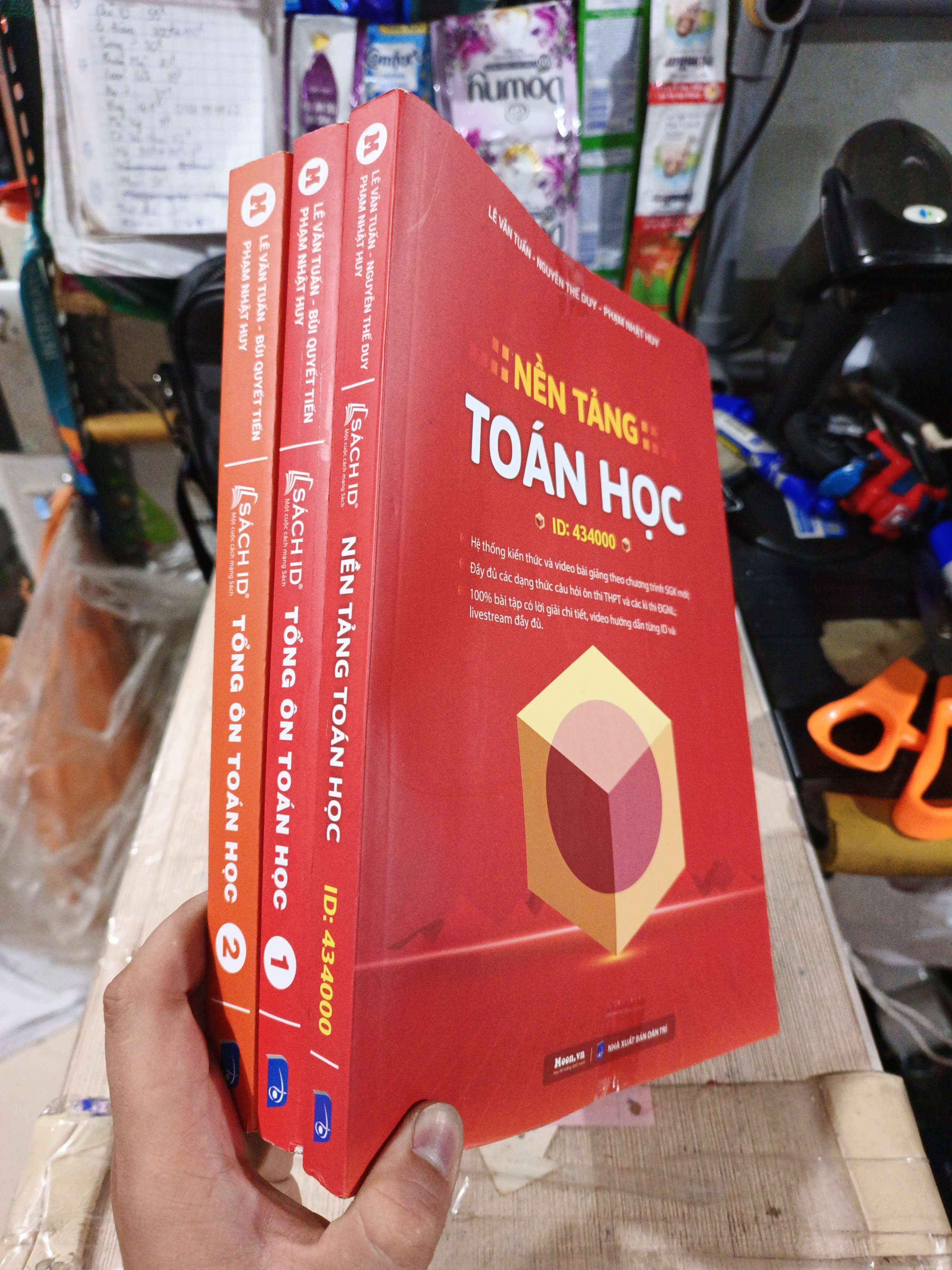 3 cuốn sách ID toán học: Nền tảng toán học, Tổng ổn toán học tập 1+2 mới 90% (Tham khảo - luyện thi) HCM